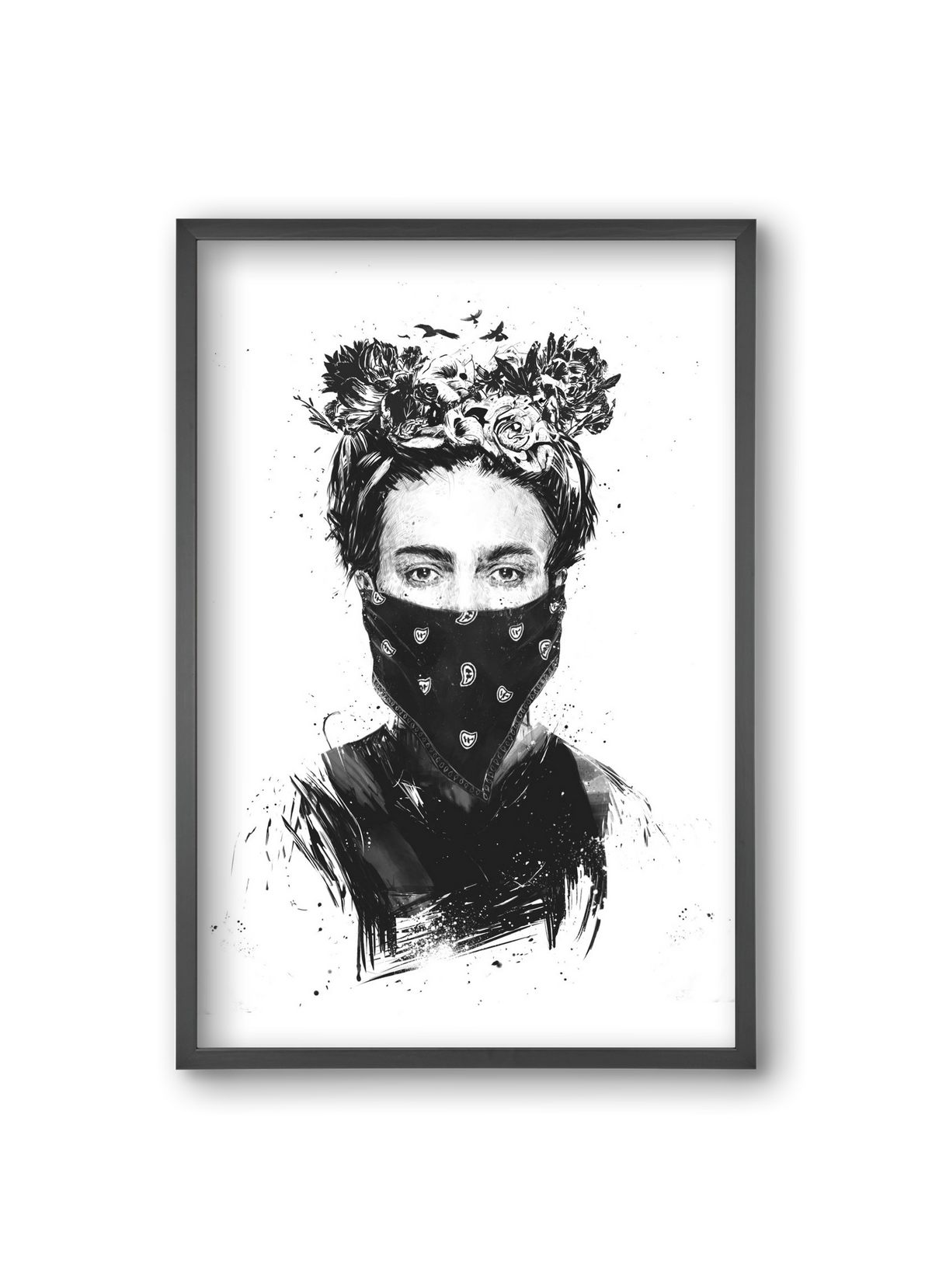 Rebel girl, 20x30 cm (20x30 cm), Fekete keret