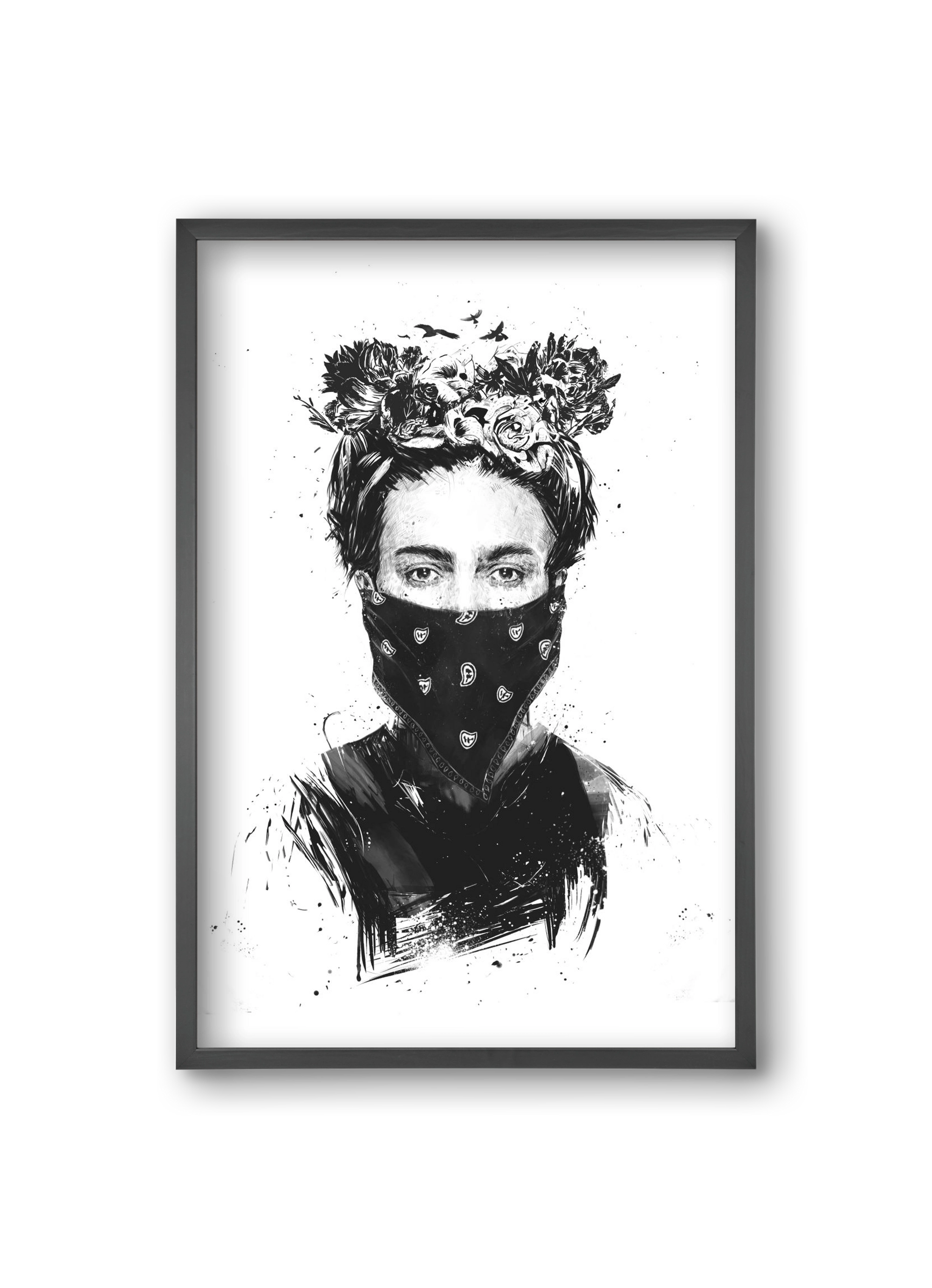 Rebel girl, 20x30 cm (20x30 cm), Fekete keret