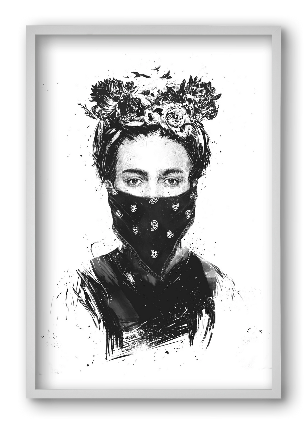 Rebel girl, 40x60 cm (40x60 cm), Fehér keret