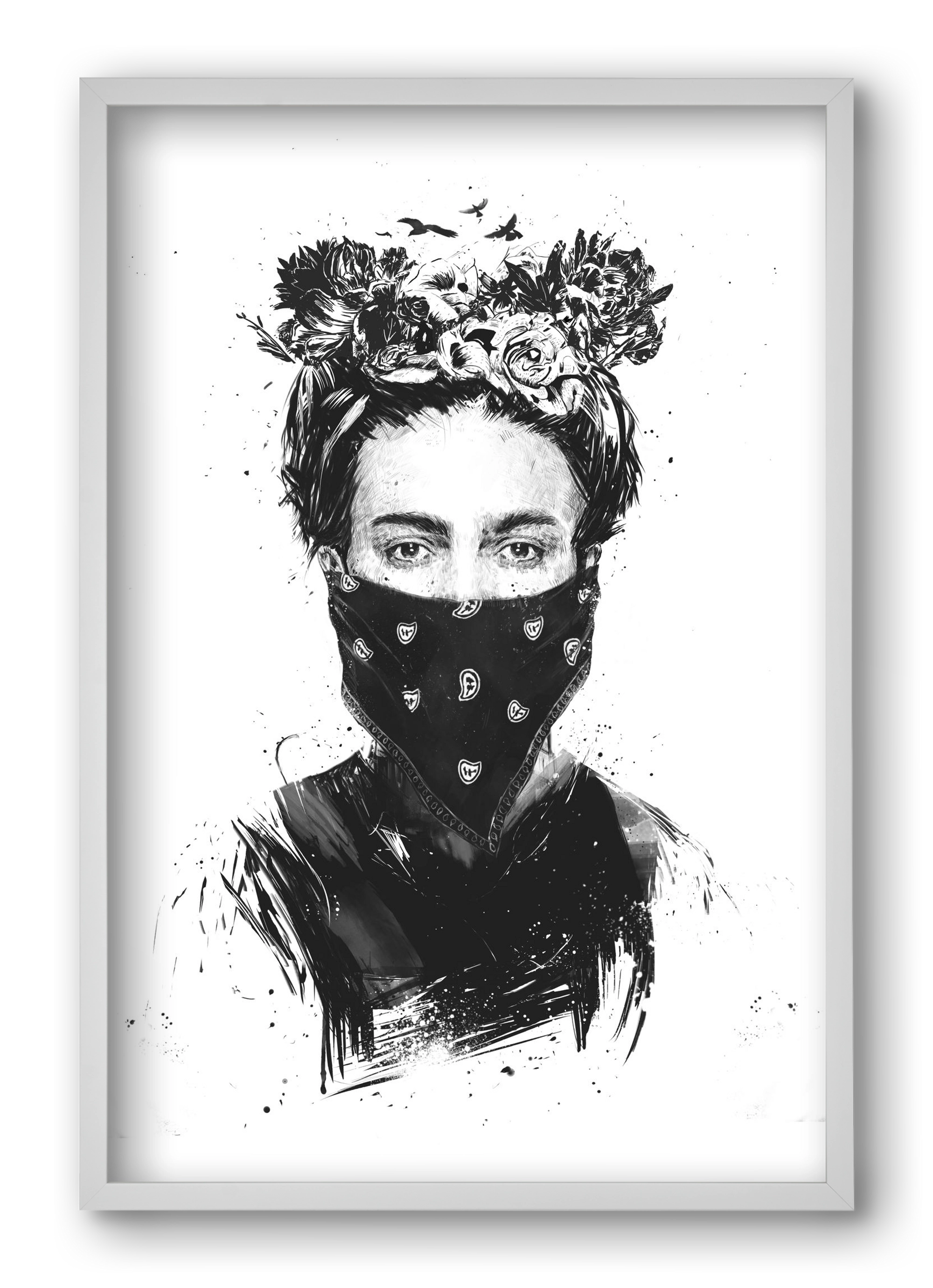 Rebel girl, 40x60 cm (40x60 cm), Fehér keret