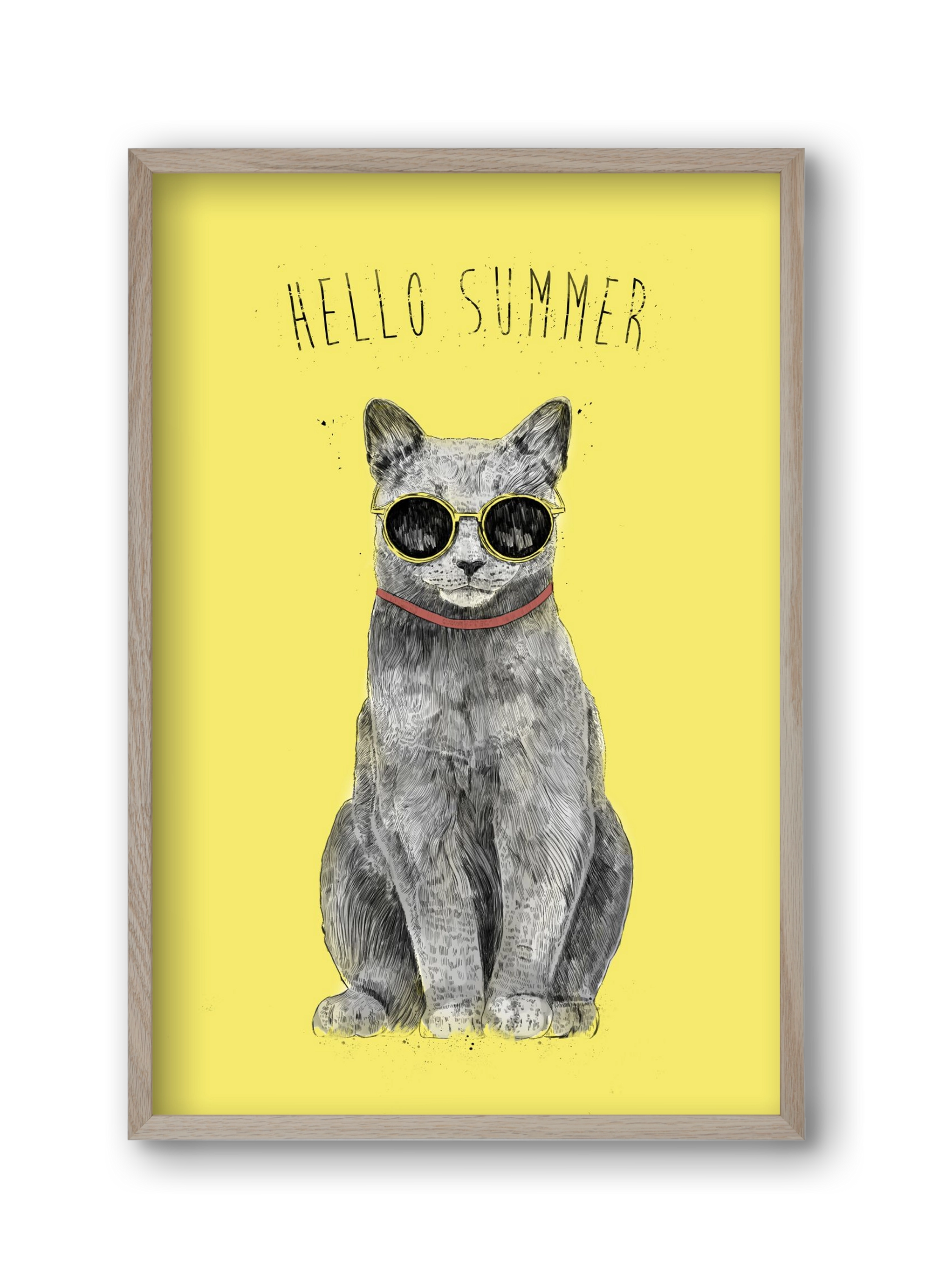 Hello Summer, 30x45 cm (30x45 cm), Tölgy keret