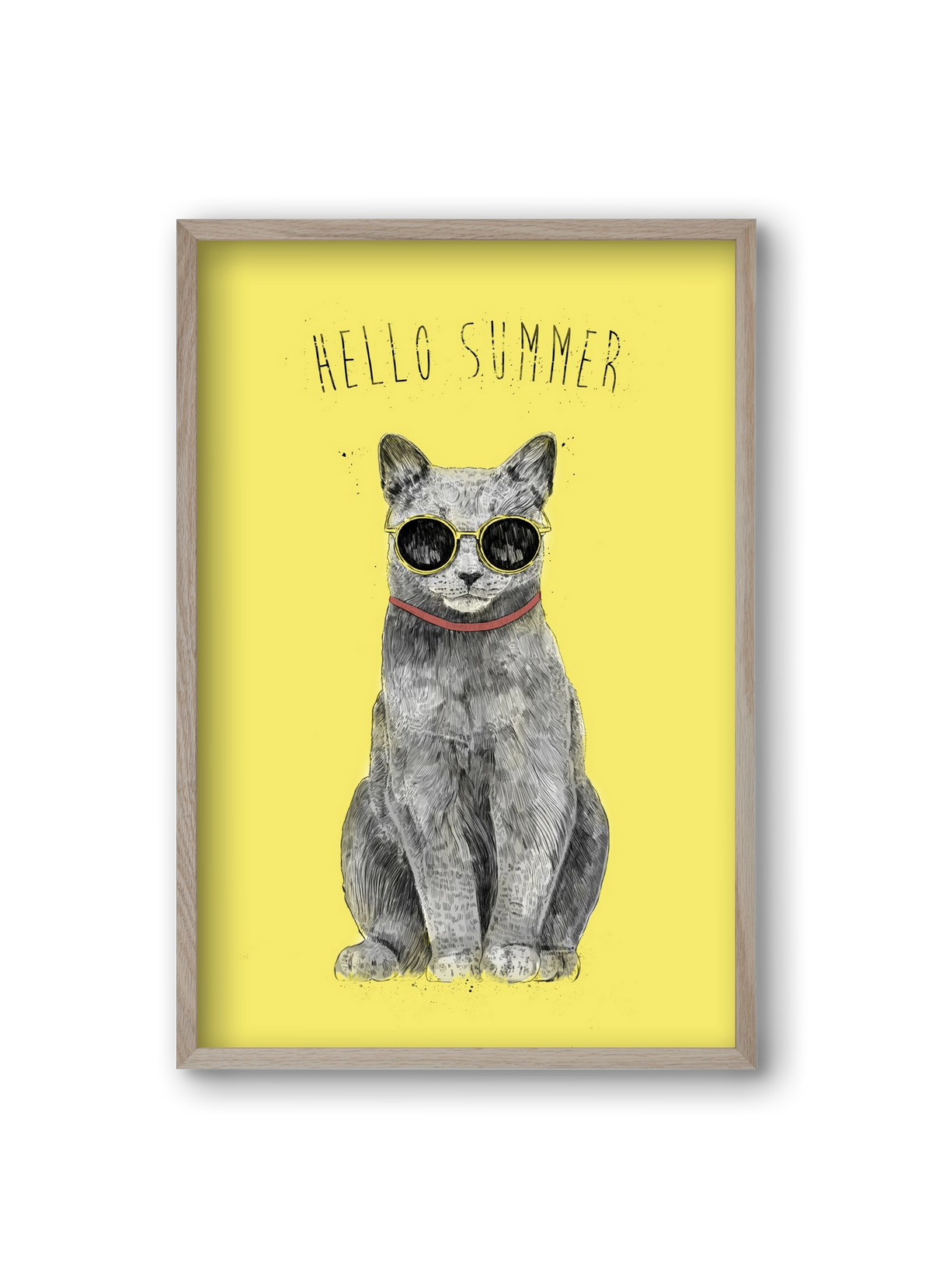 Hello Summer, 20x30 cm (20x30 cm), Tölgy keret