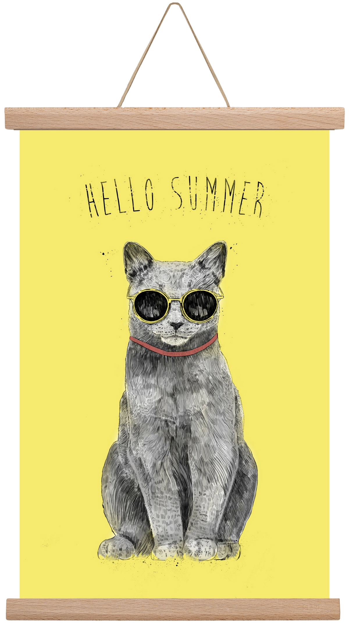 Hello Summer, 30x45 cm (30x45 cm), Tölgy akasztó