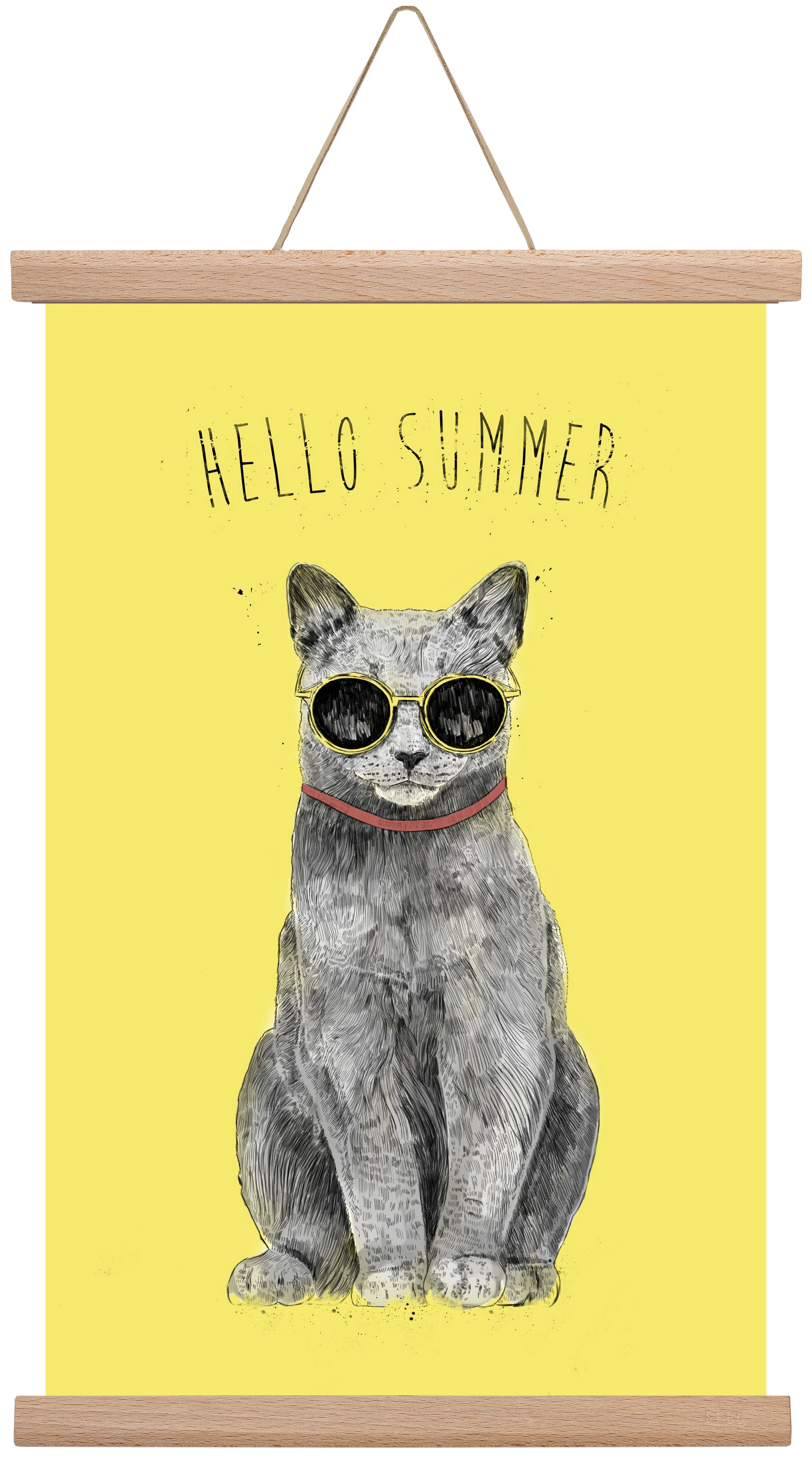 Hello Summer, 30x45 cm (30x45 cm), Tölgy akasztó