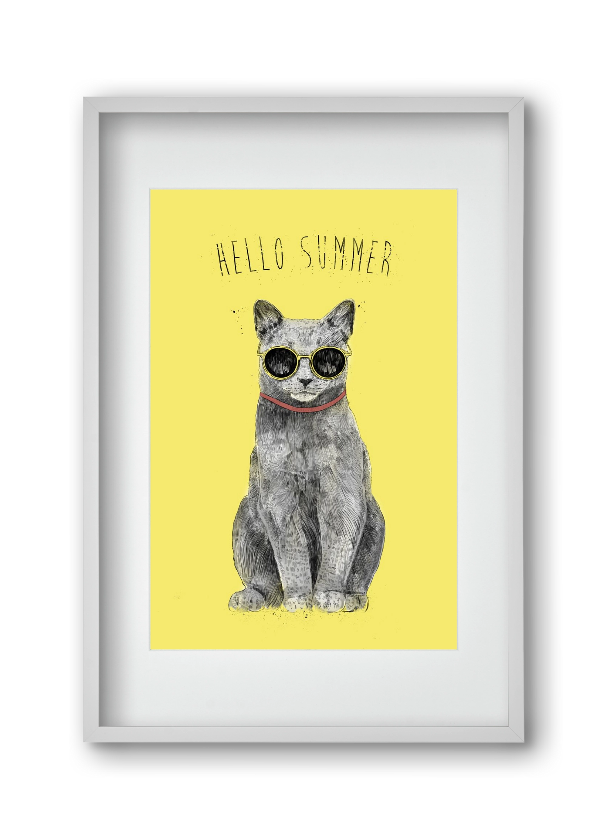 Hello Summer, 30x45 cm (20x30 cm), Fehér keret, paszpartuval