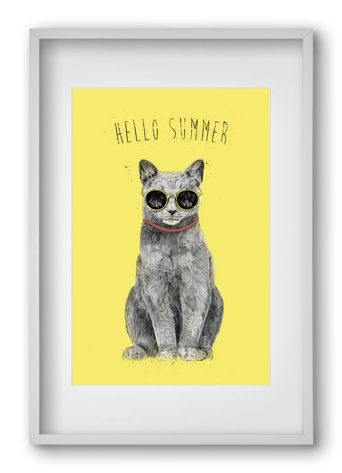 Hello Summer, 40x60 cm (30x45 cm), Fehér keret, paszpartuval