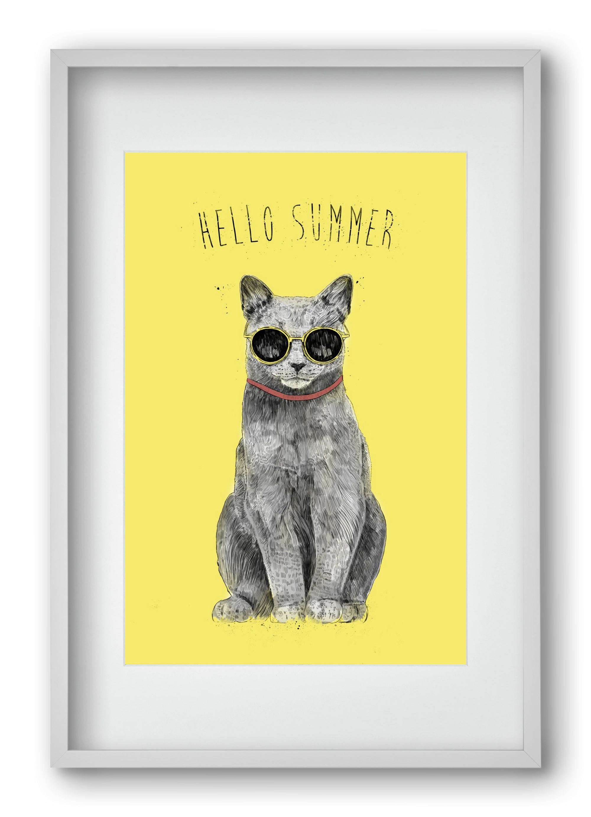 Hello Summer, 40x60 cm (30x45 cm), Fehér keret, paszpartuval