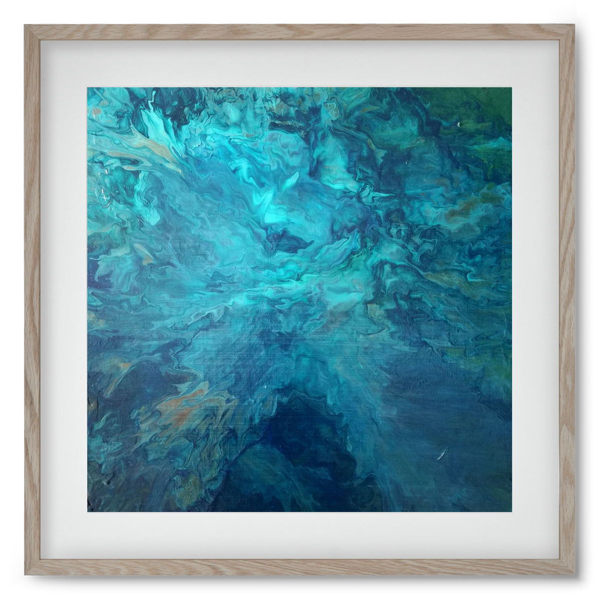 Deap Sea, 50x50 cm (40x40 cm), Tölgy keret, paszpartuval