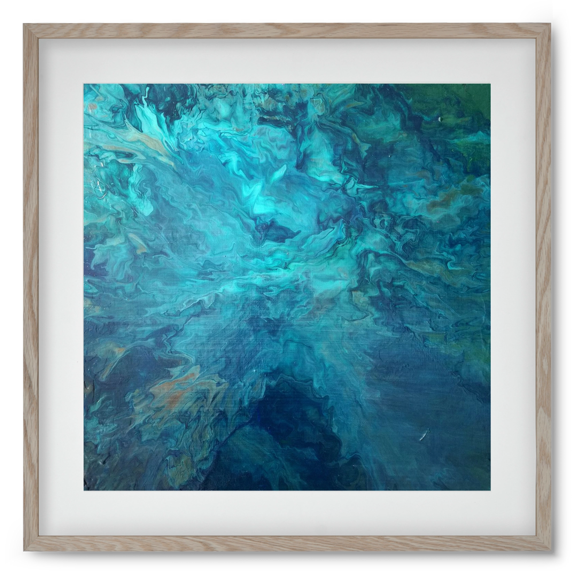 Deap Sea, 50x50 cm (40x40 cm), Tölgy keret, paszpartuval