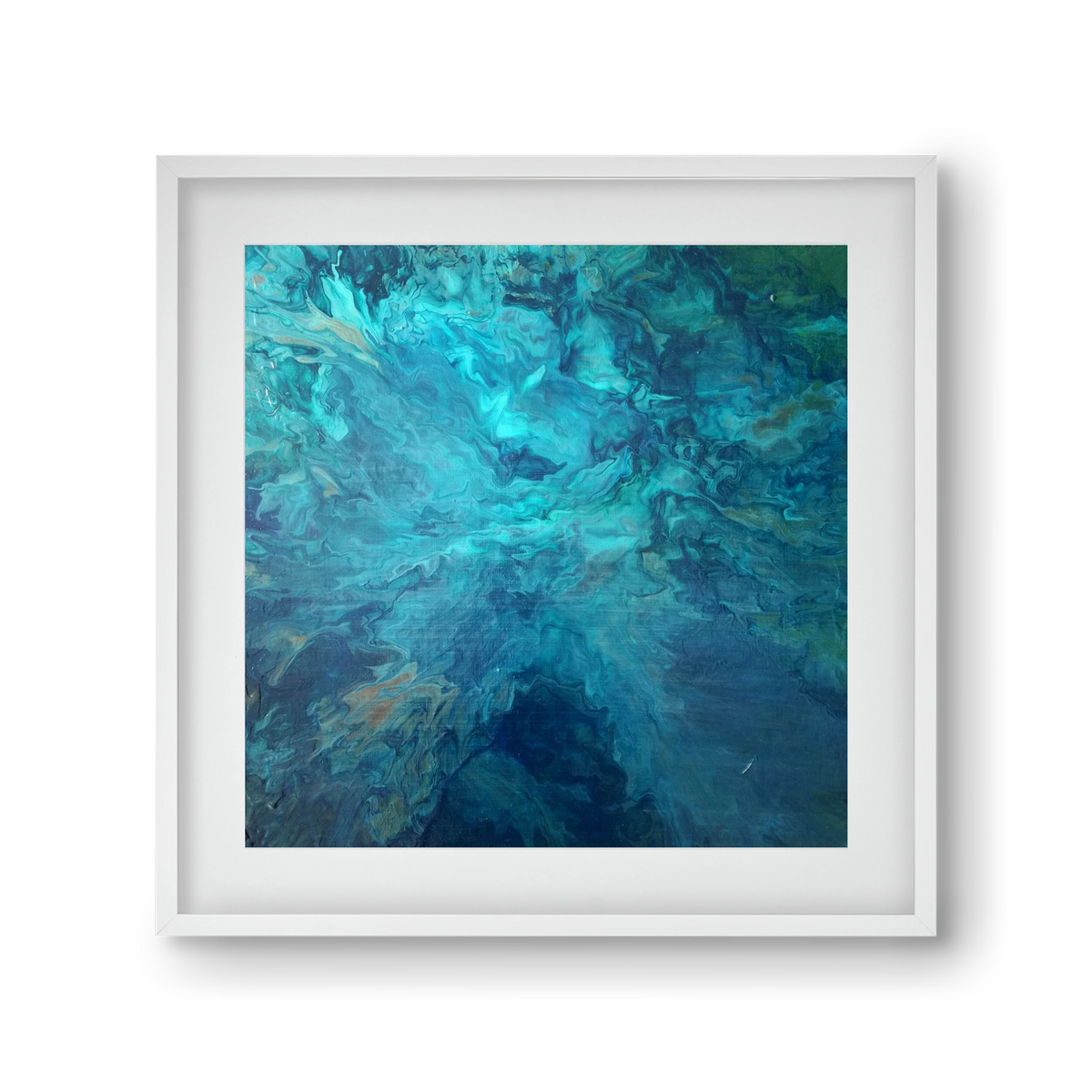 Deap Sea, 30x30 cm (20x20 cm), Fehér keret, paszpartuval