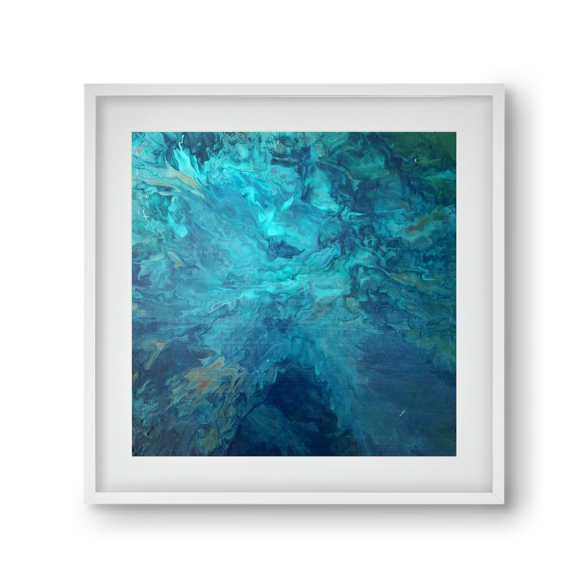 Deap Sea, 30x30 cm (20x20 cm), Fehér keret, paszpartuval