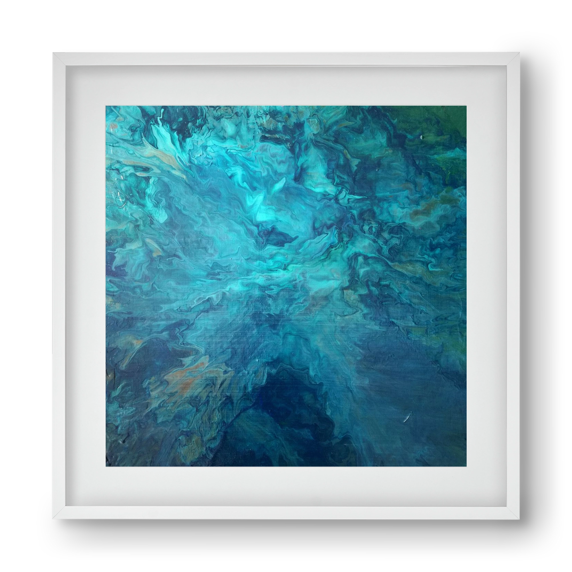 Deap Sea, 40x40 cm (30x30 cm), Fehér keret, paszpartuval