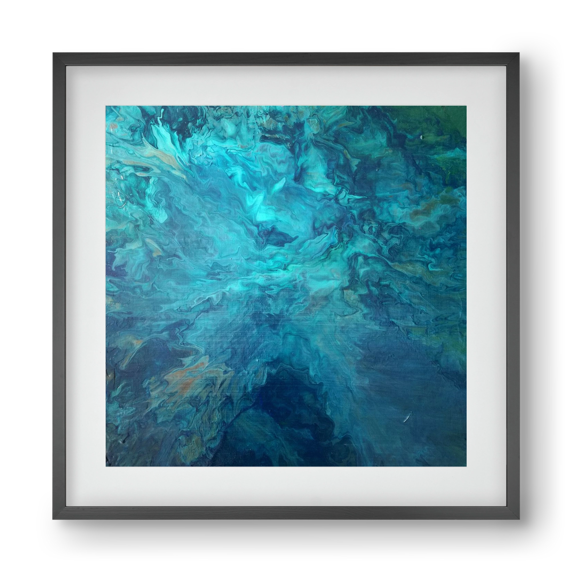 Deap Sea, 40x40 cm (30x30 cm), Fekete keret, paszpartuval