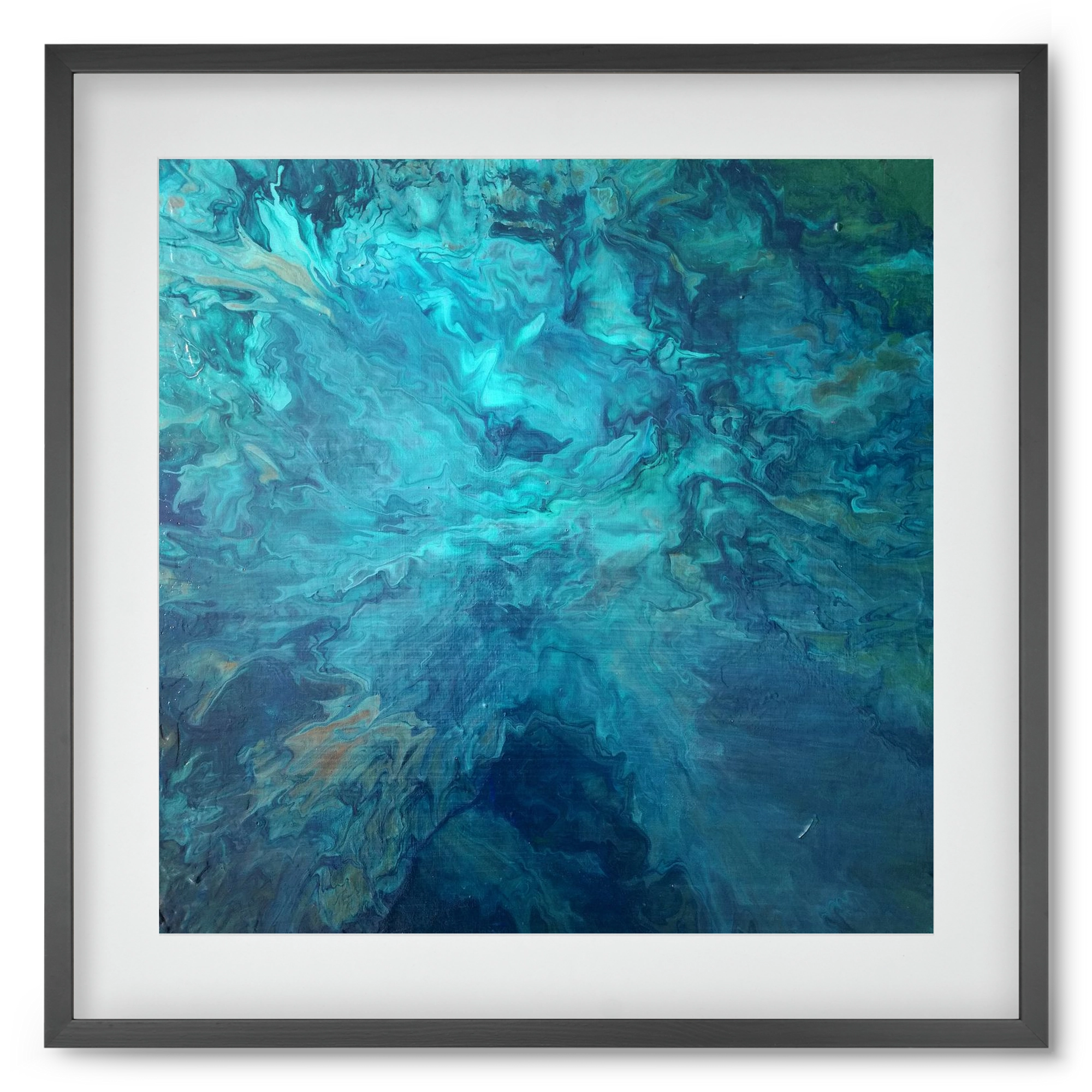 Deap Sea, 50x50 cm (40x40 cm), Fekete keret, paszpartuval