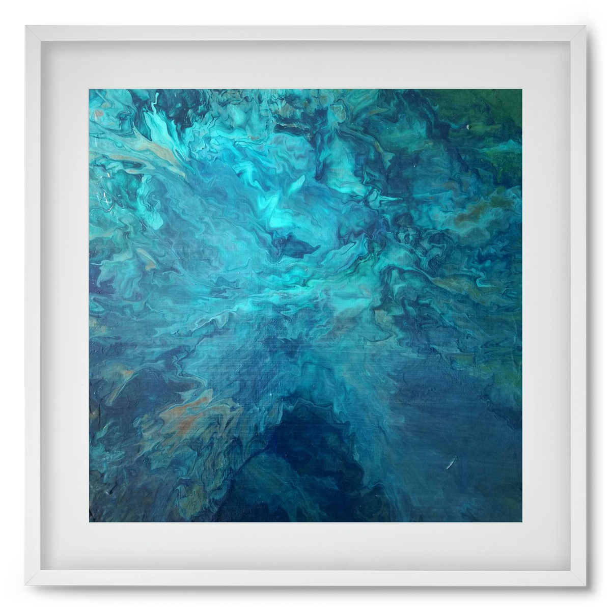 Deap Sea, 50x50 cm (40x40 cm), Fehér keret, paszpartuval