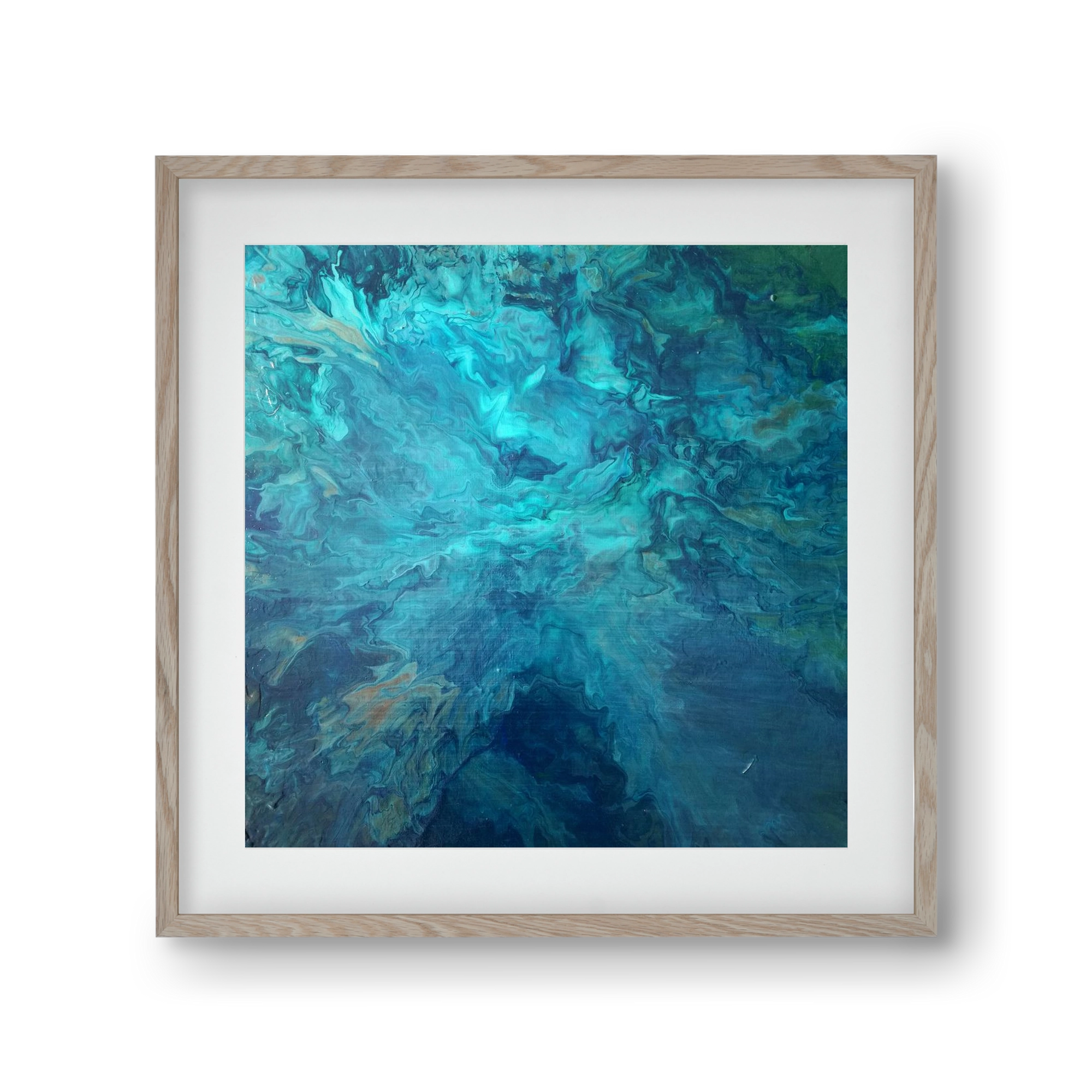 Deap Sea, 30x30 cm (20x20 cm), Tölgy keret, paszpartuval