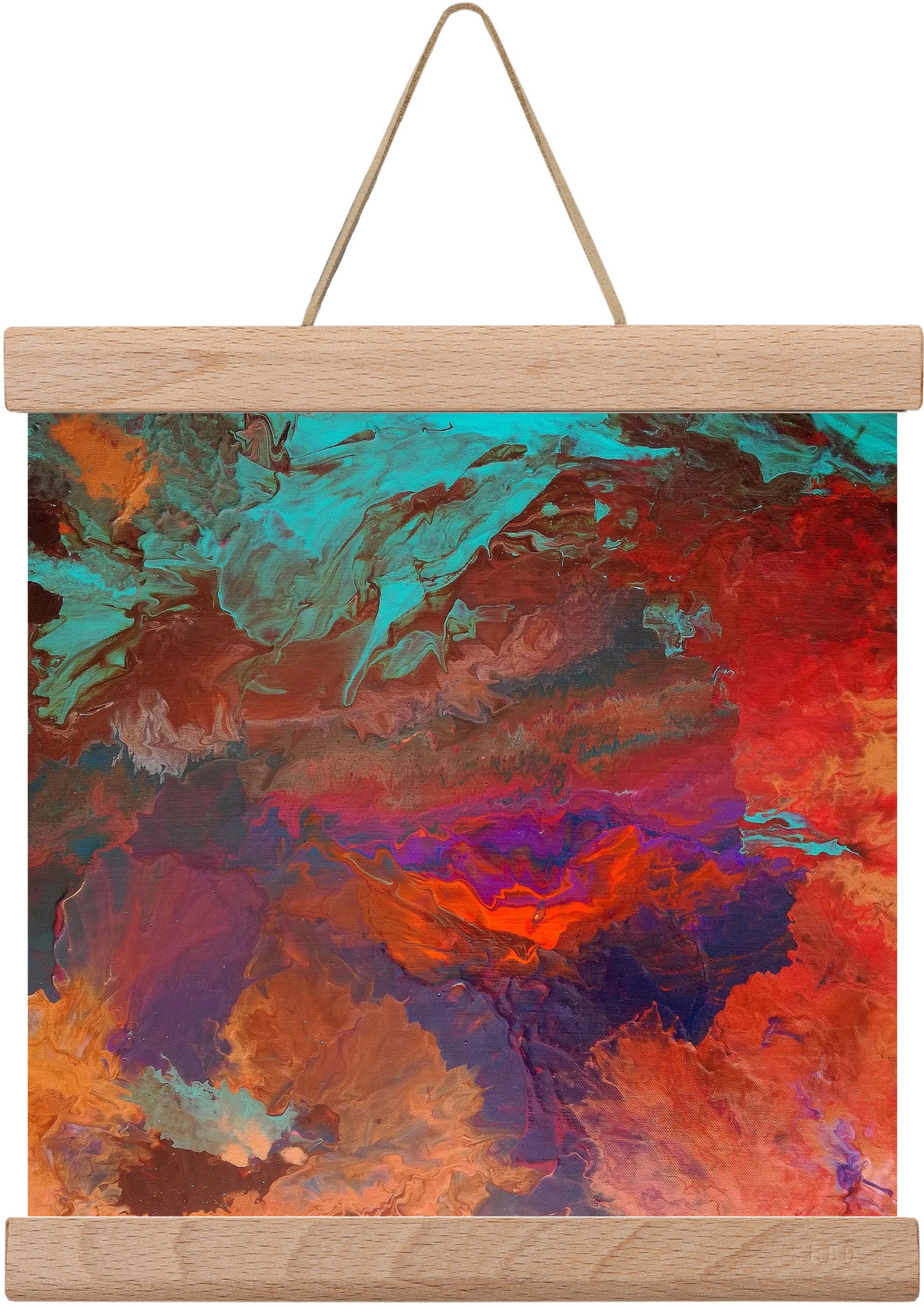 Born out of fire, 20x20 cm (20x20 cm), Tölgy akasztó