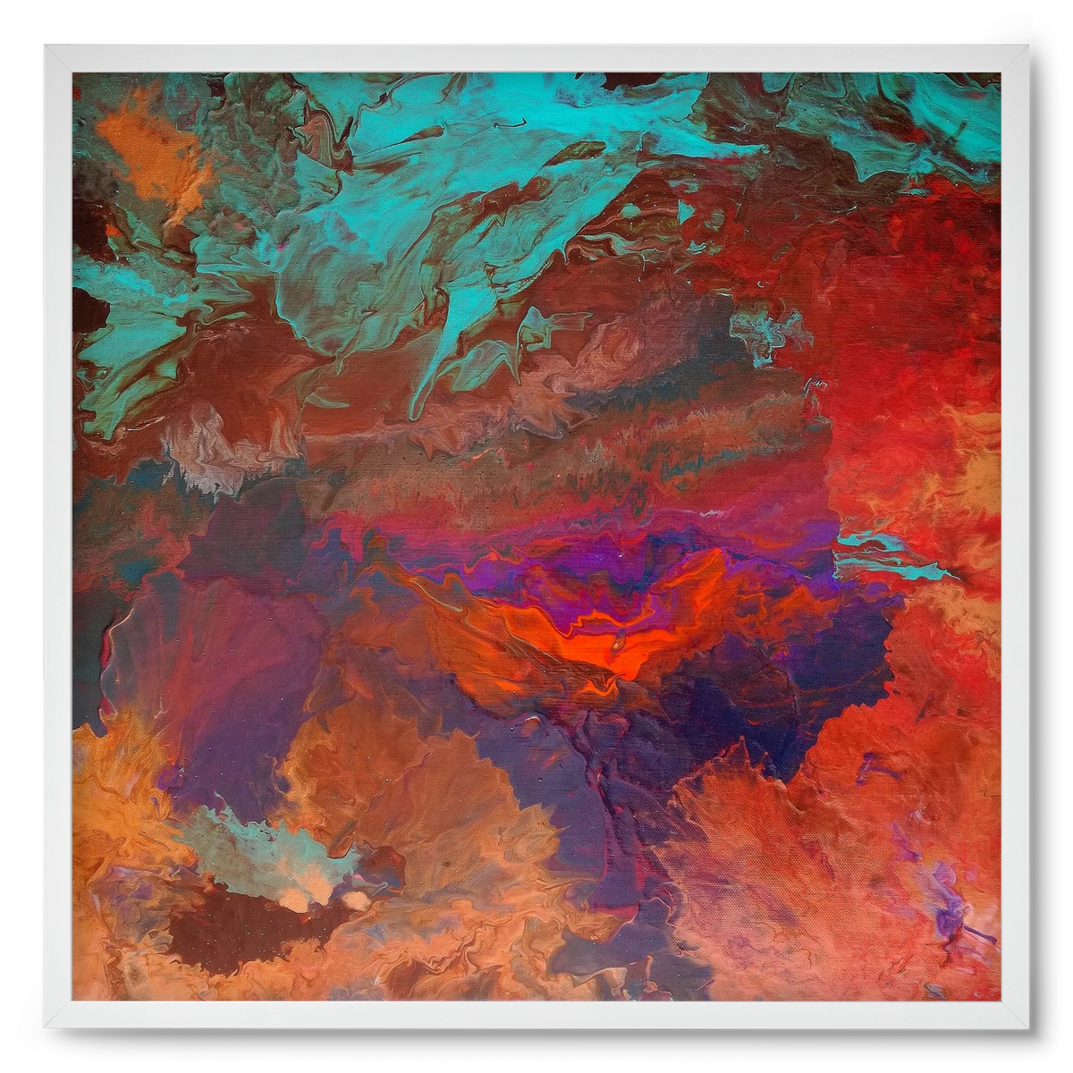 Born out of fire, 50x50 cm (50x50 cm), Fehér keret