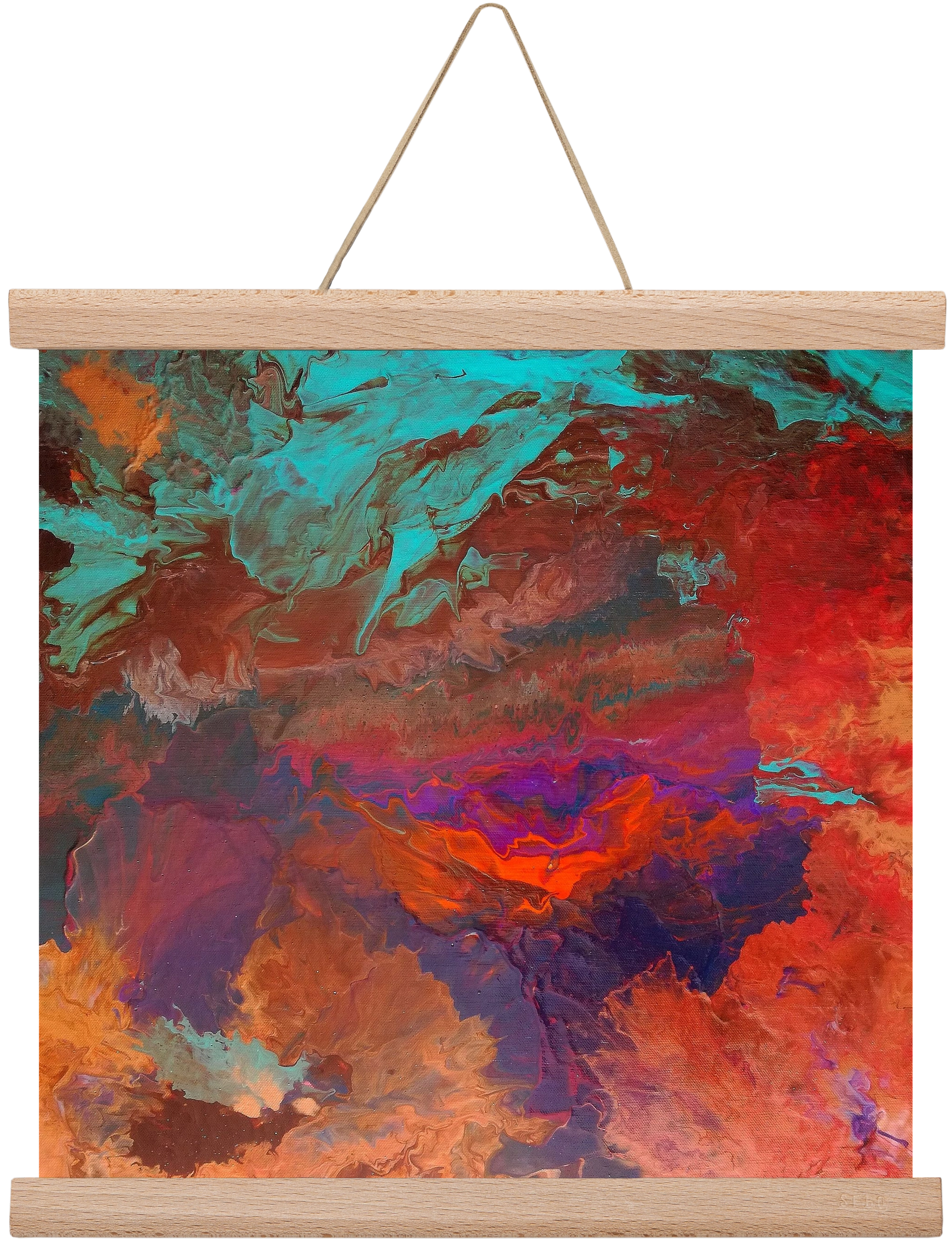 Born out of fire, 30x30 cm (30x30 cm), Tölgy akasztó