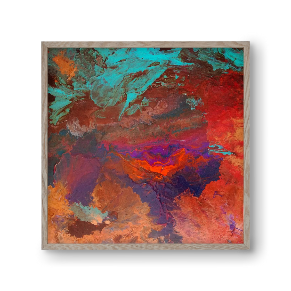 Born out of fire, 30x30 cm (30x30 cm), Tölgy keret