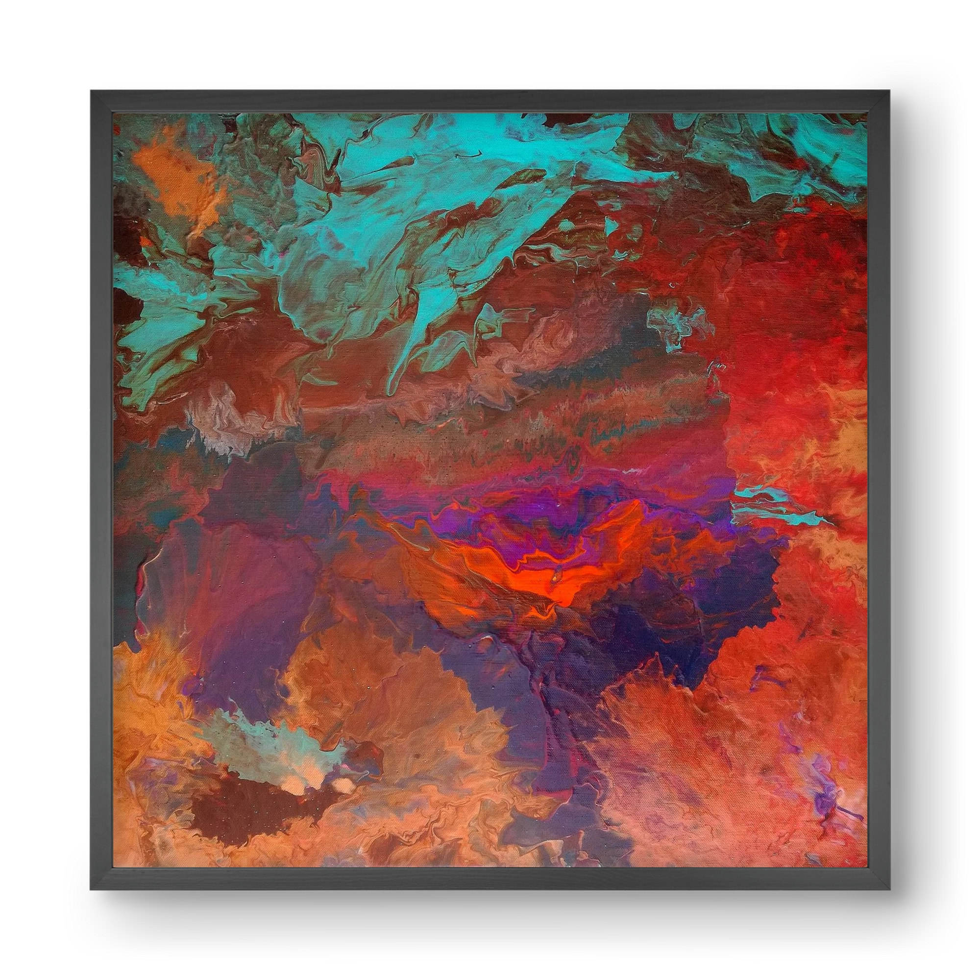 Born out of fire, 40x40 cm (40x40 cm), Fekete keret