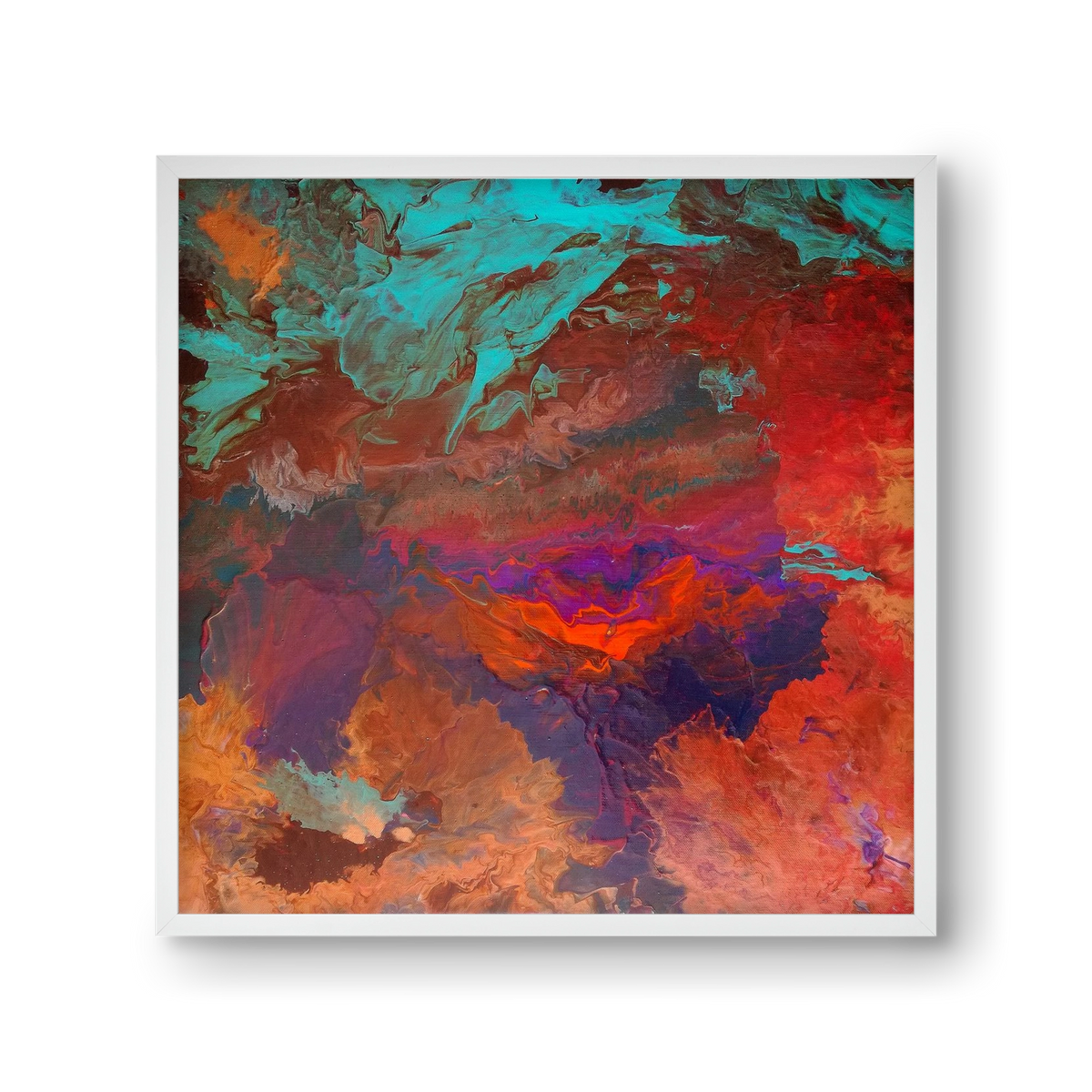 Born out of fire, 30x30 cm (30x30 cm), Fehér keret