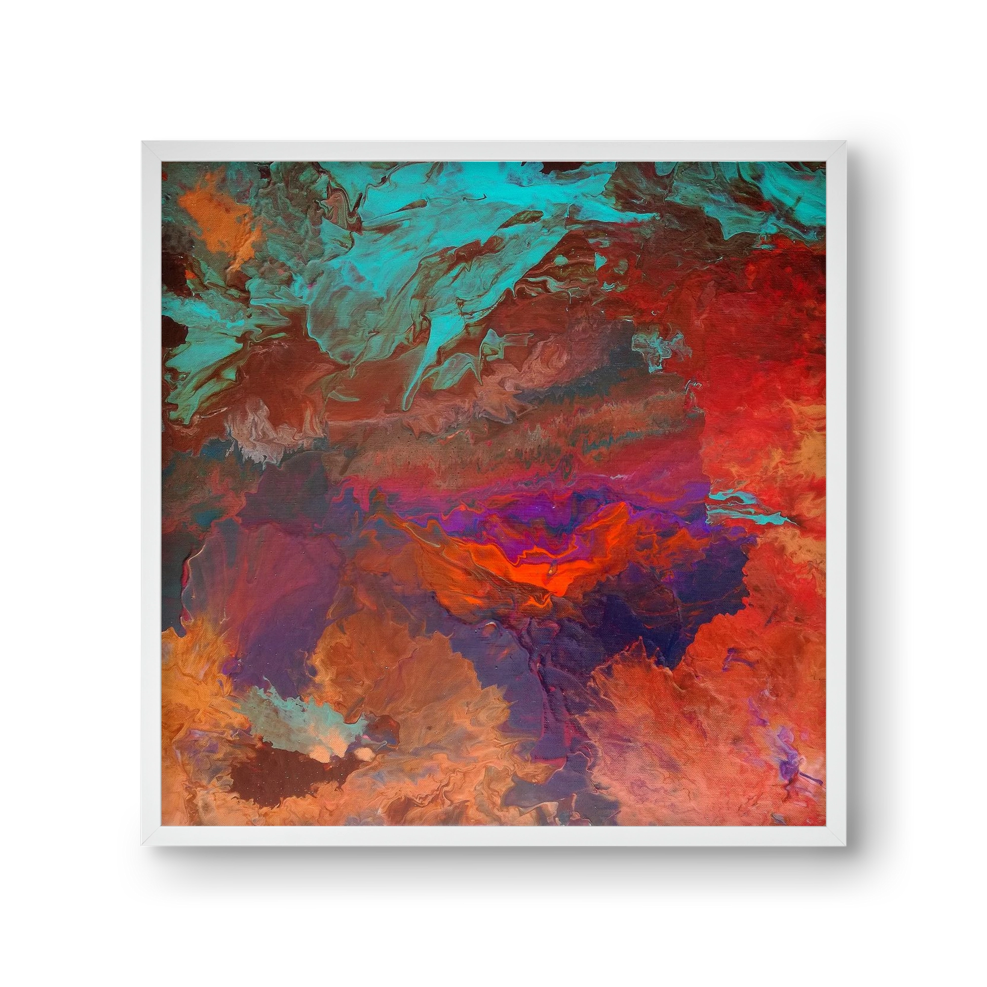 Born out of fire, 30x30 cm (30x30 cm), Fehér keret