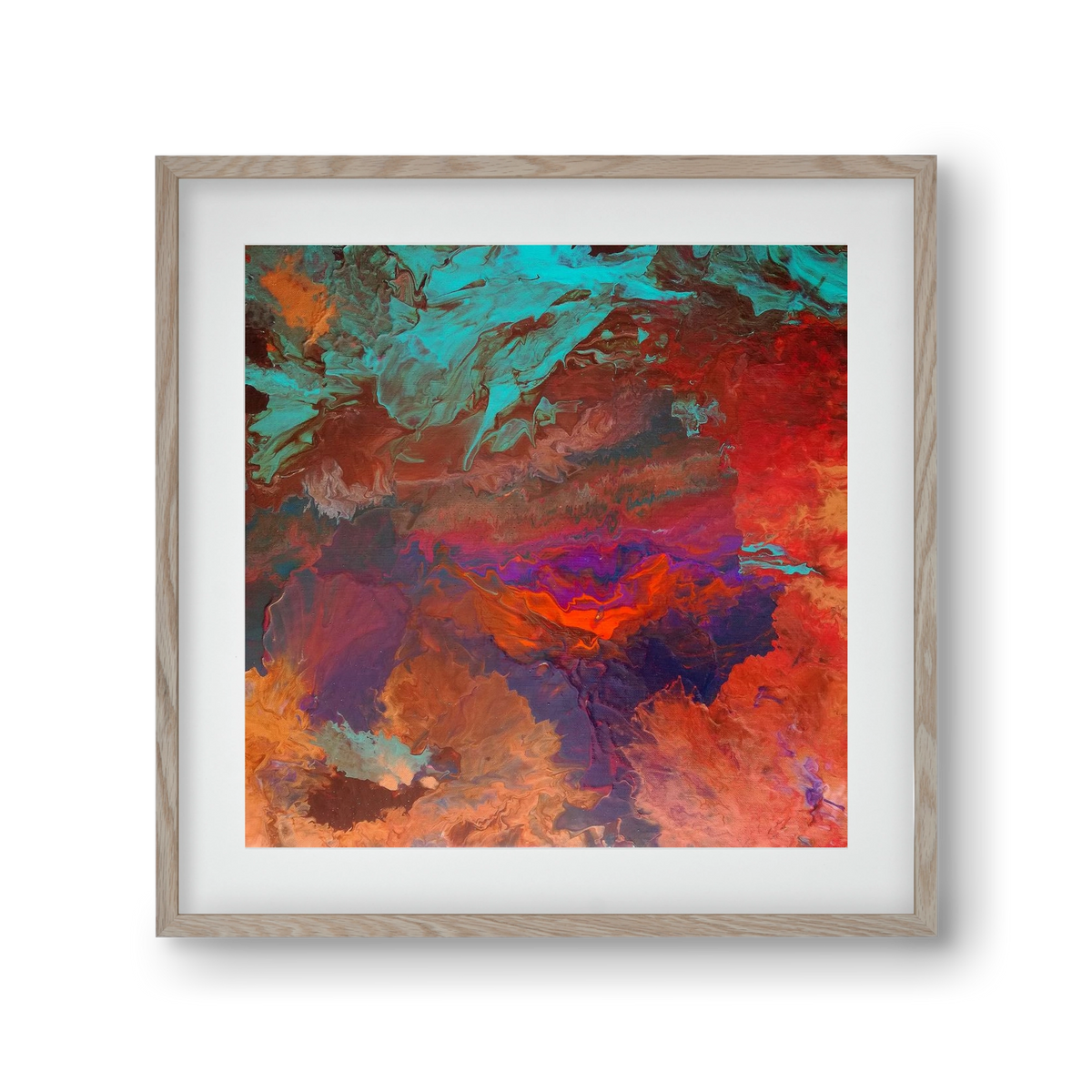 Born out of fire, 30x30 cm (20x20 cm), Tölgy keret, paszpartuval