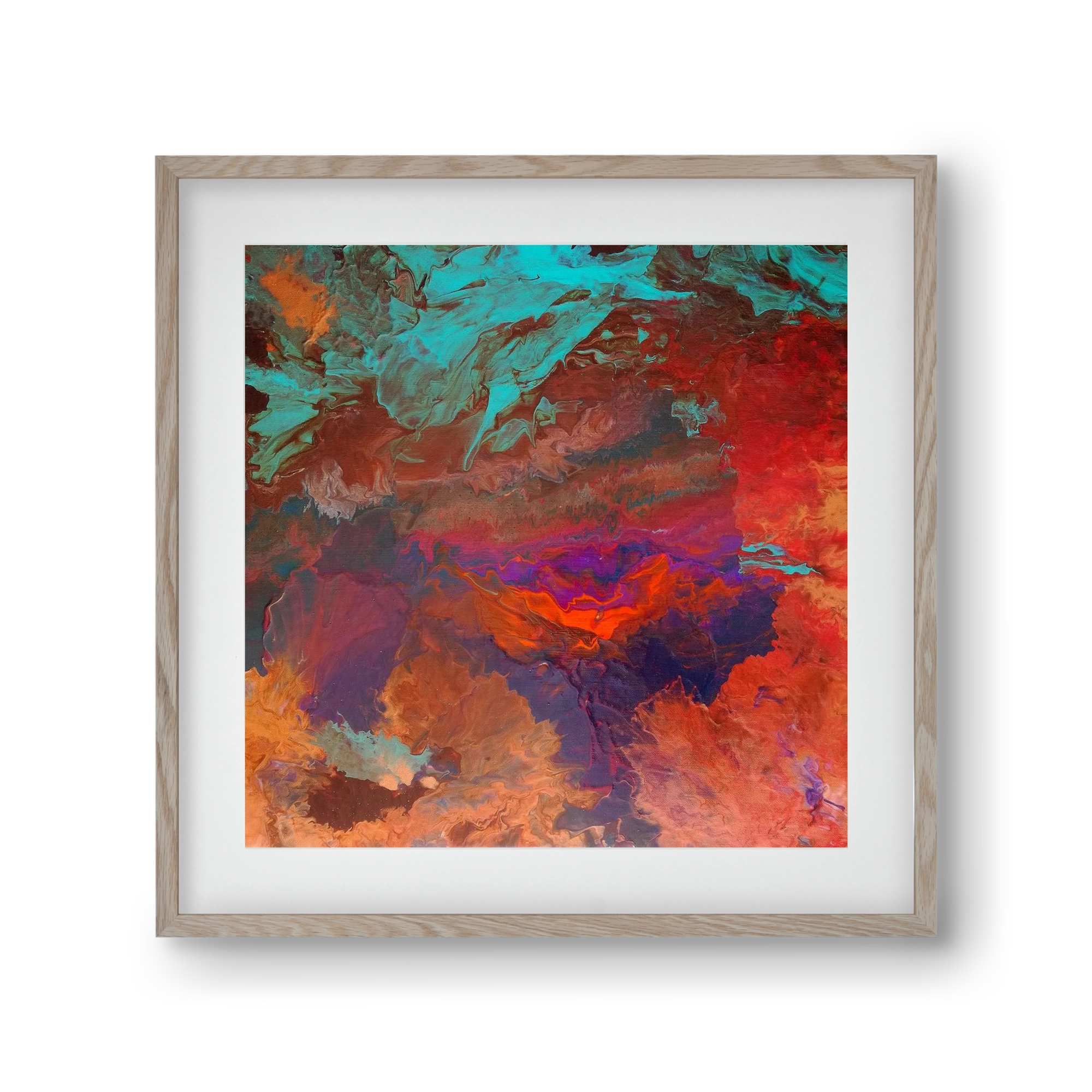 Born out of fire, 30x30 cm (20x20 cm), Tölgy keret, paszpartuval