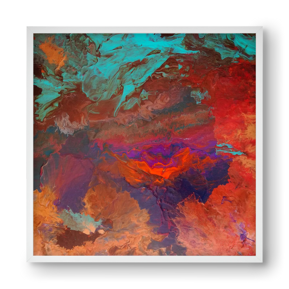 Born out of fire, 40x40 cm (40x40 cm), Fehér keret