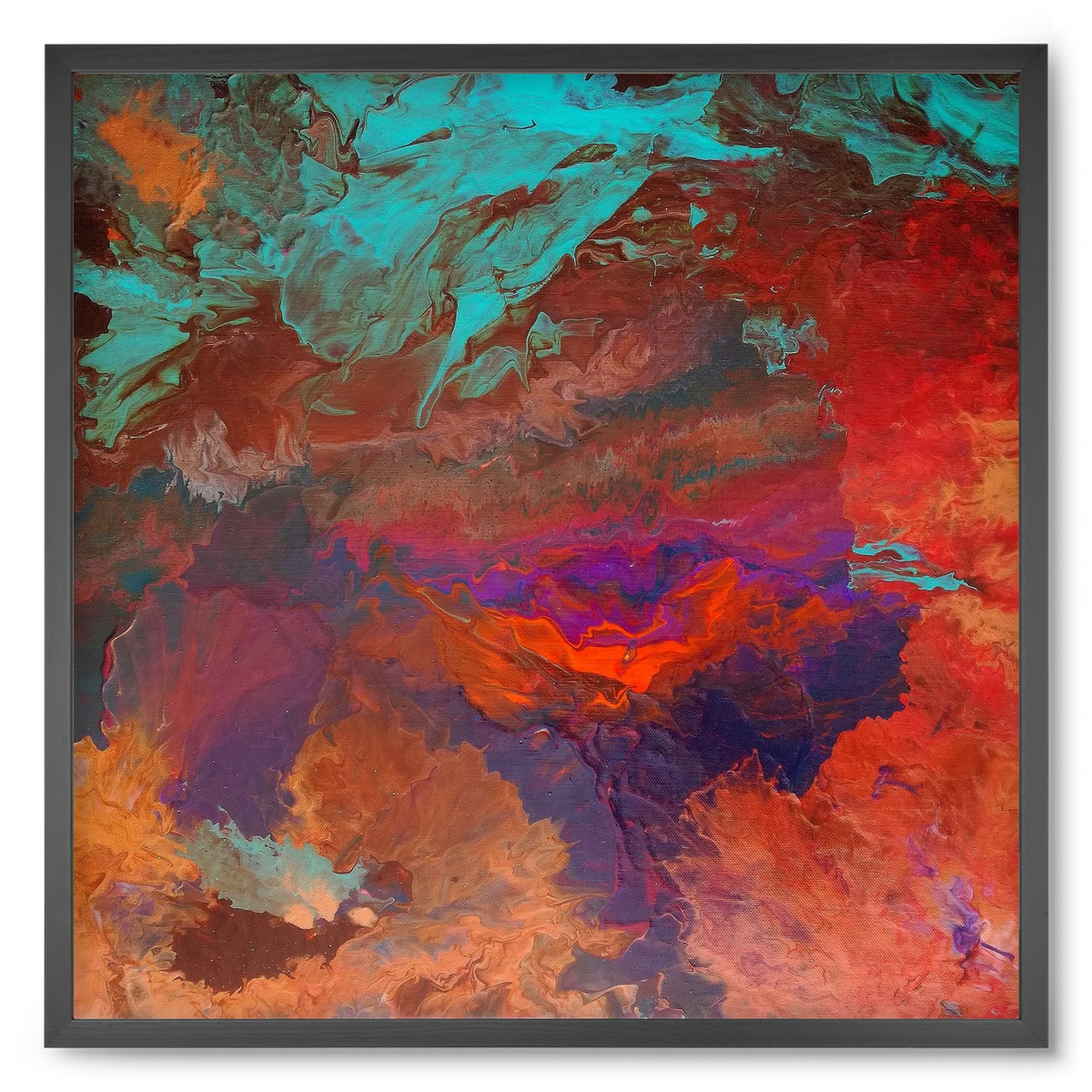 Born out of fire, 50x50 cm (50x50 cm), Fekete keret