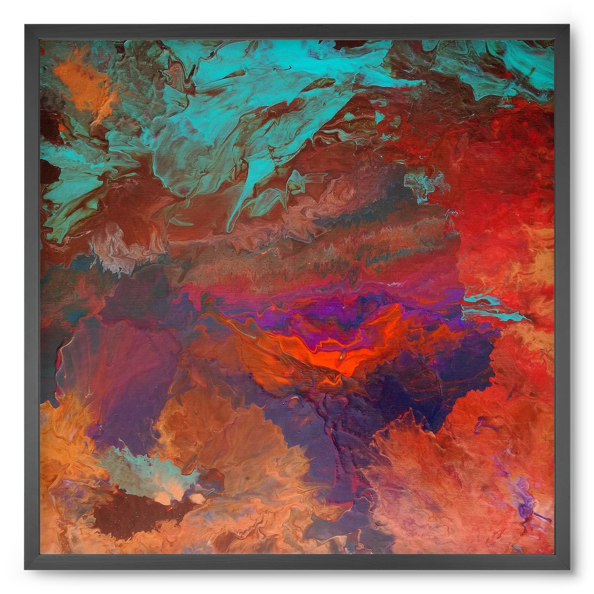 Born out of fire, 50x50 cm (50x50 cm), Fekete keret