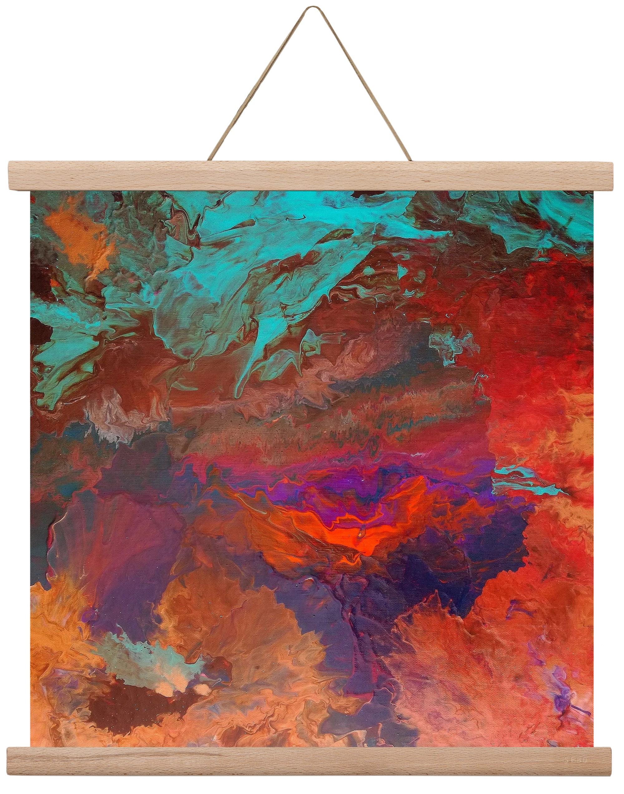 Born out of fire, 40x40 cm (40x40 cm), Tölgy akasztó