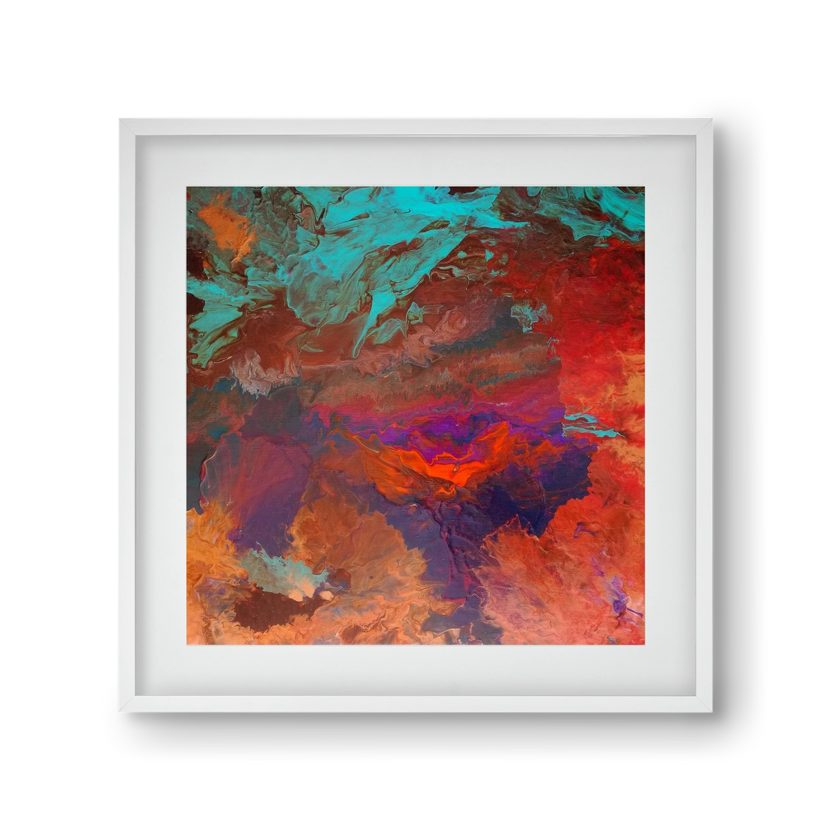 Born out of fire, 30x30 cm (20x20 cm), Fehér keret, paszpartuval