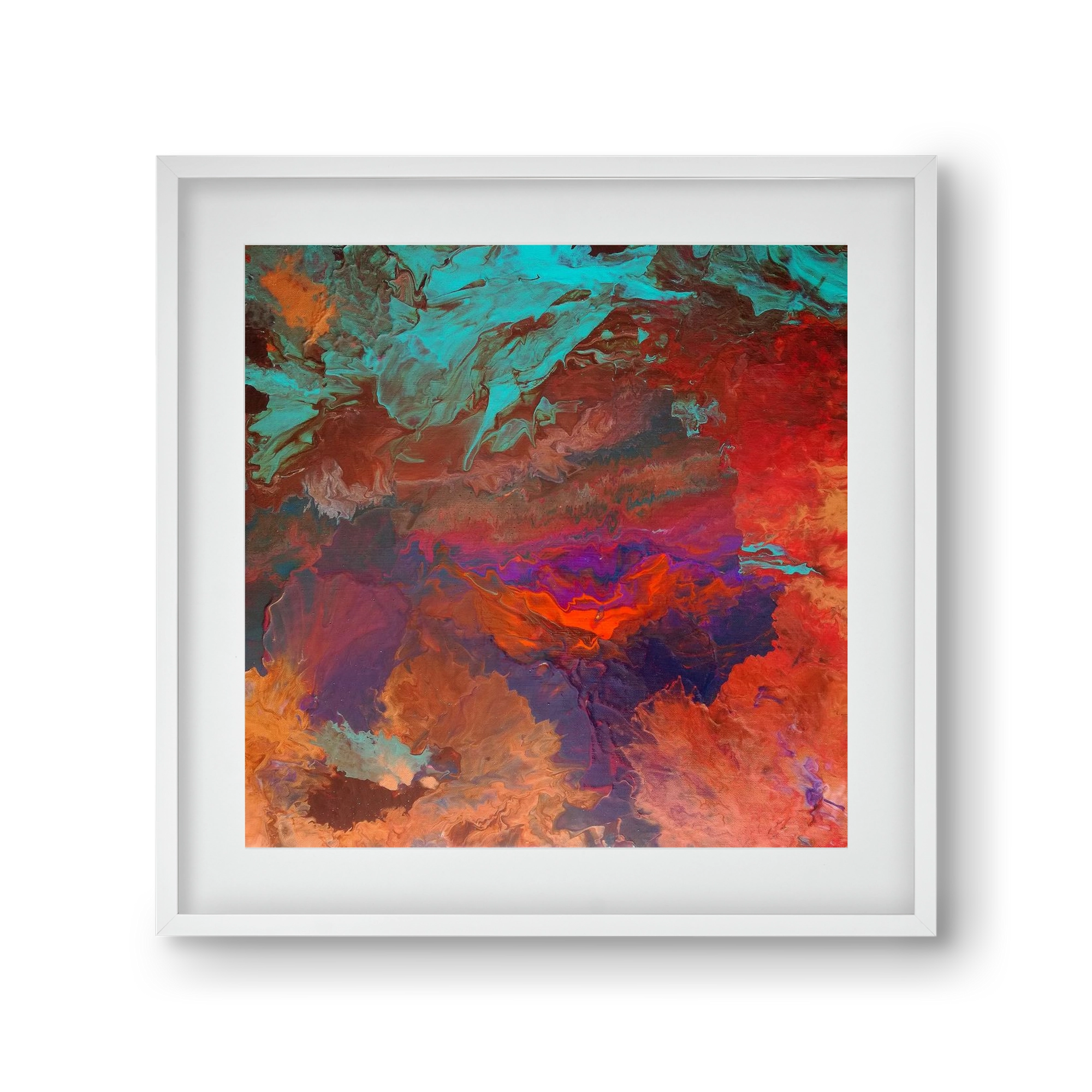 Born out of fire, 30x30 cm (20x20 cm), Fehér keret, paszpartuval