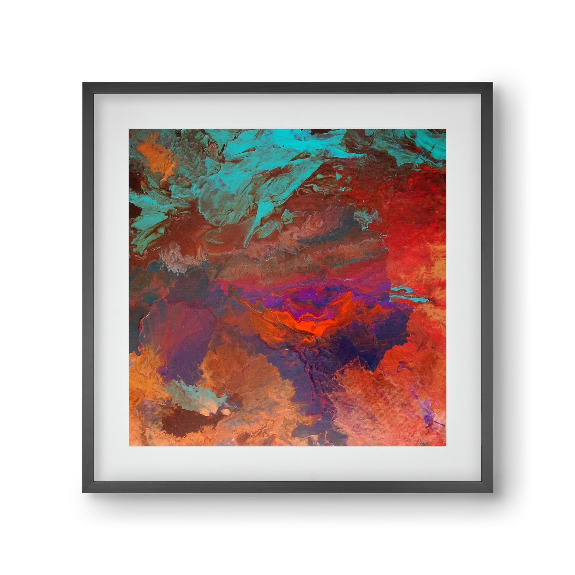 Born out of fire, 30x30 cm (20x20 cm), Fekete keret, paszpartuval