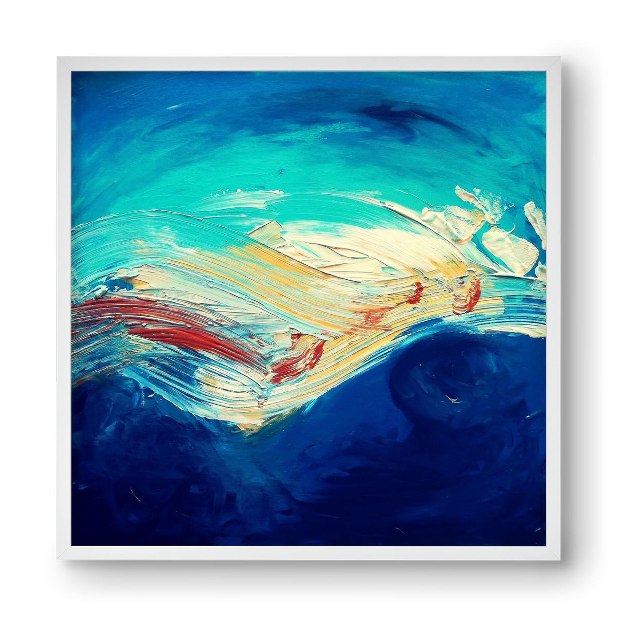 Turbulence, 40x40 cm (40x40 cm), Fehér keret