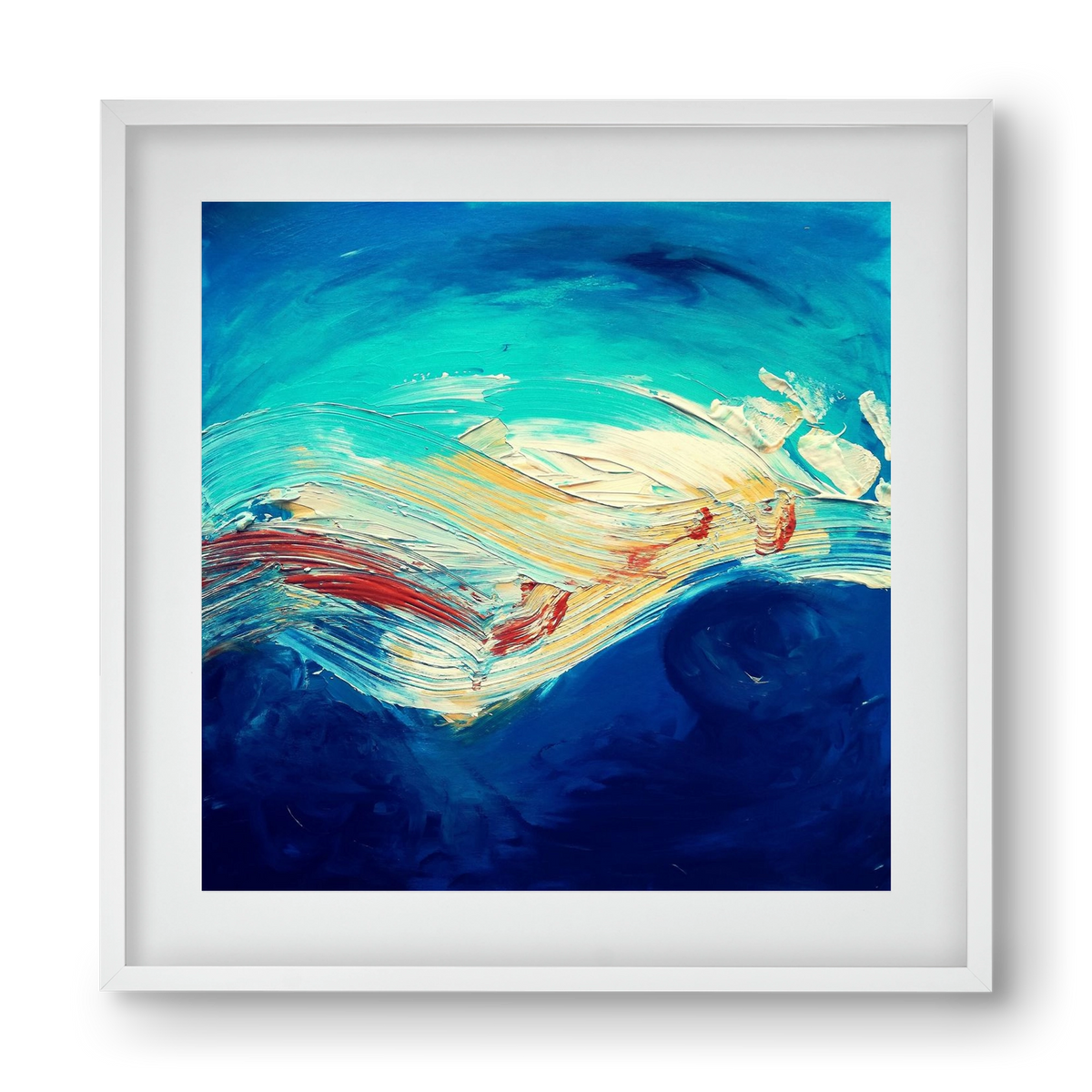 Turbulence, 40x40 cm (30x30 cm), Fehér keret, paszpartuval