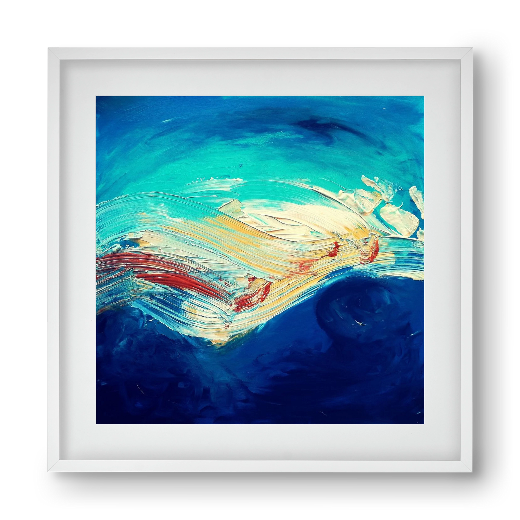 Turbulence, 40x40 cm (30x30 cm), Fehér keret, paszpartuval