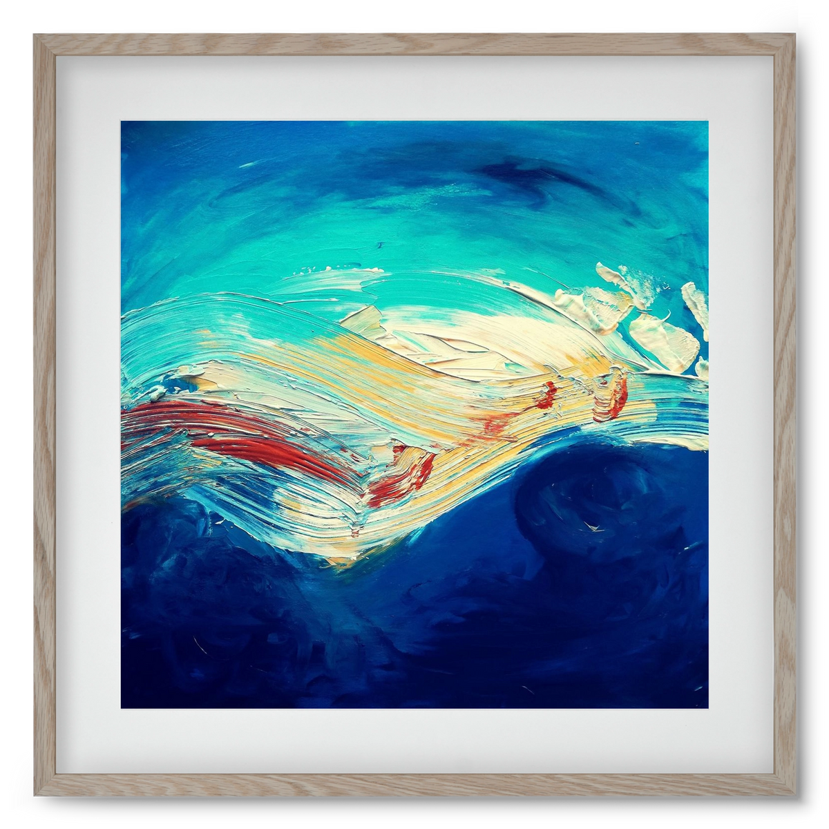 Turbulence, 50x50 cm (40x40 cm), Tölgy keret, paszpartuval