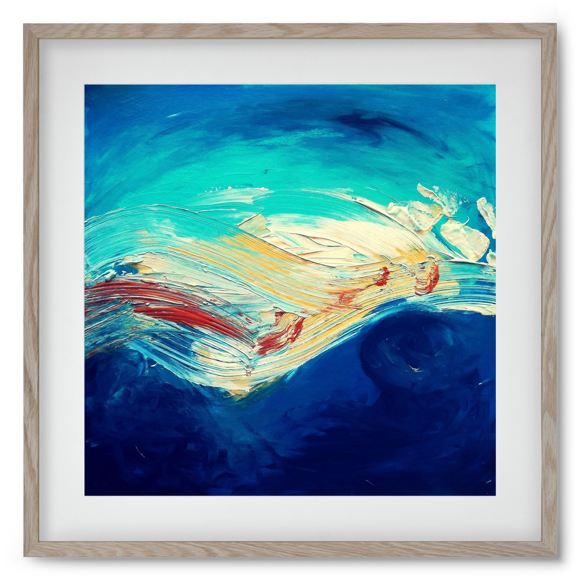 Turbulence, 50x50 cm (40x40 cm), Tölgy keret, paszpartuval