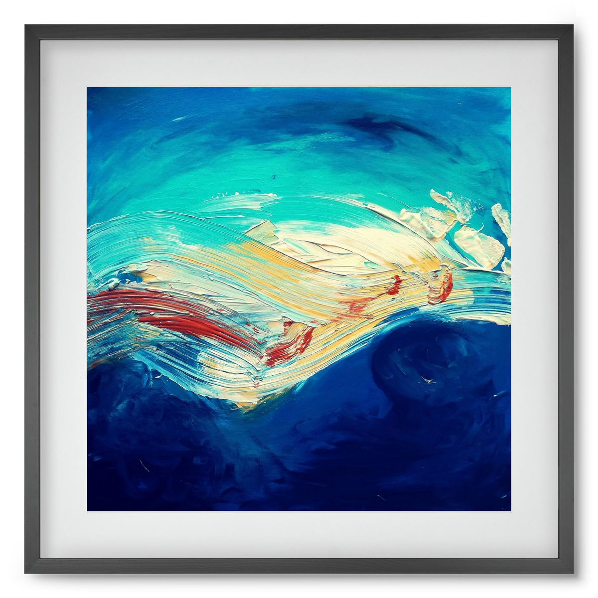 Turbulence, 50x50 cm (40x40 cm), Fekete keret, paszpartuval