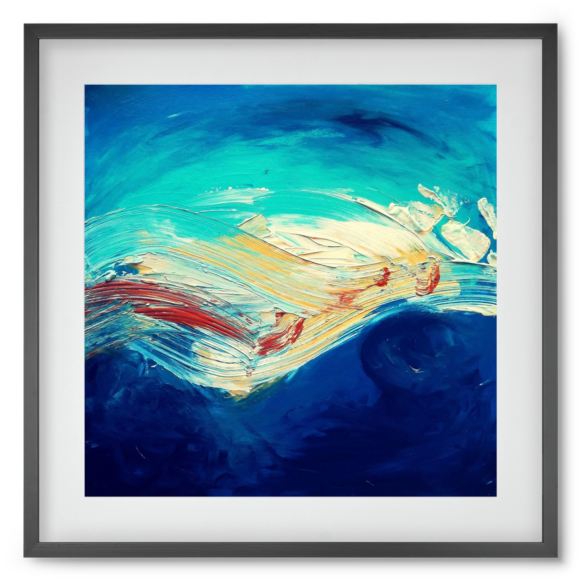 Turbulence, 50x50 cm (40x40 cm), Fekete keret, paszpartuval
