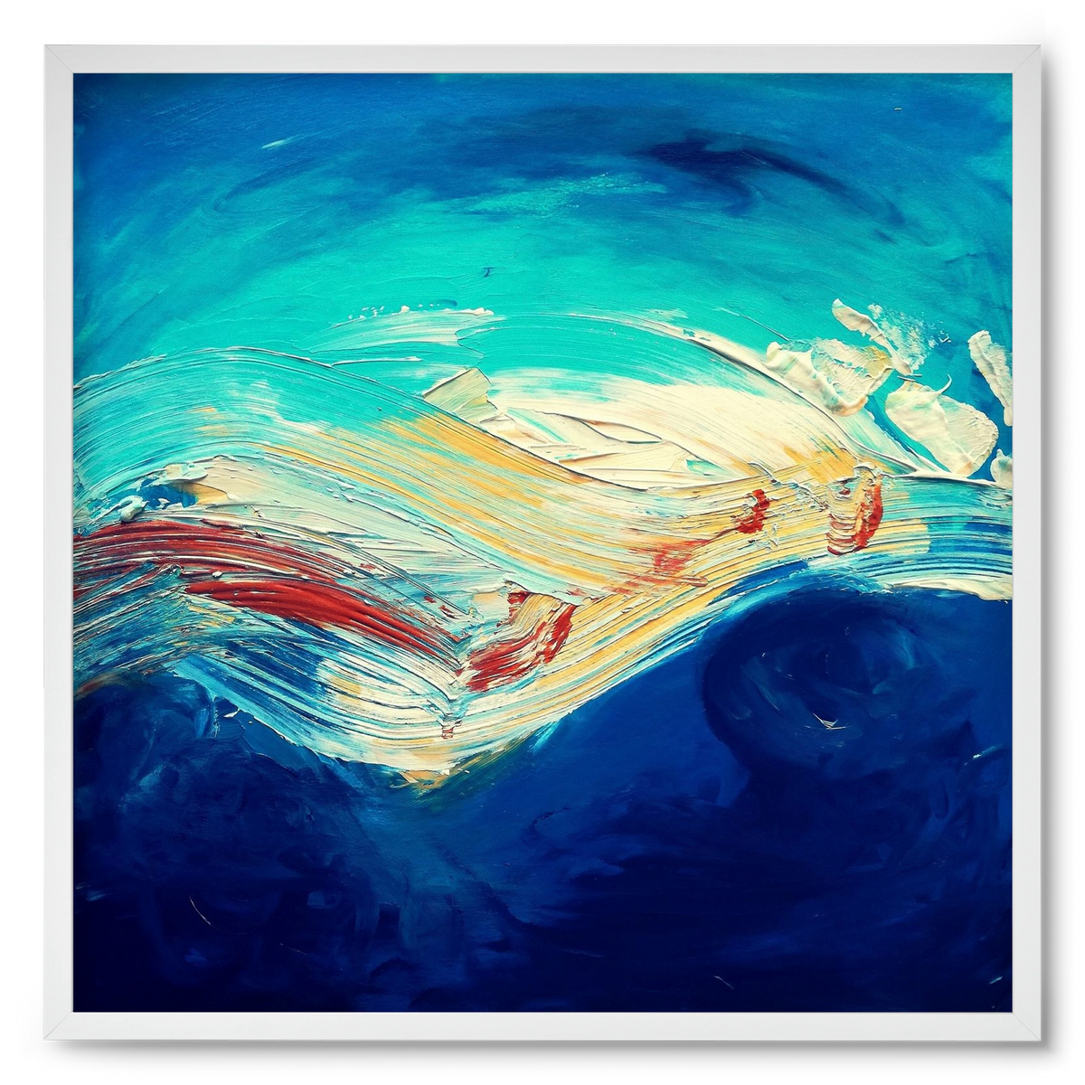 Turbulence, 50x50 cm (50x50 cm), Fehér keret