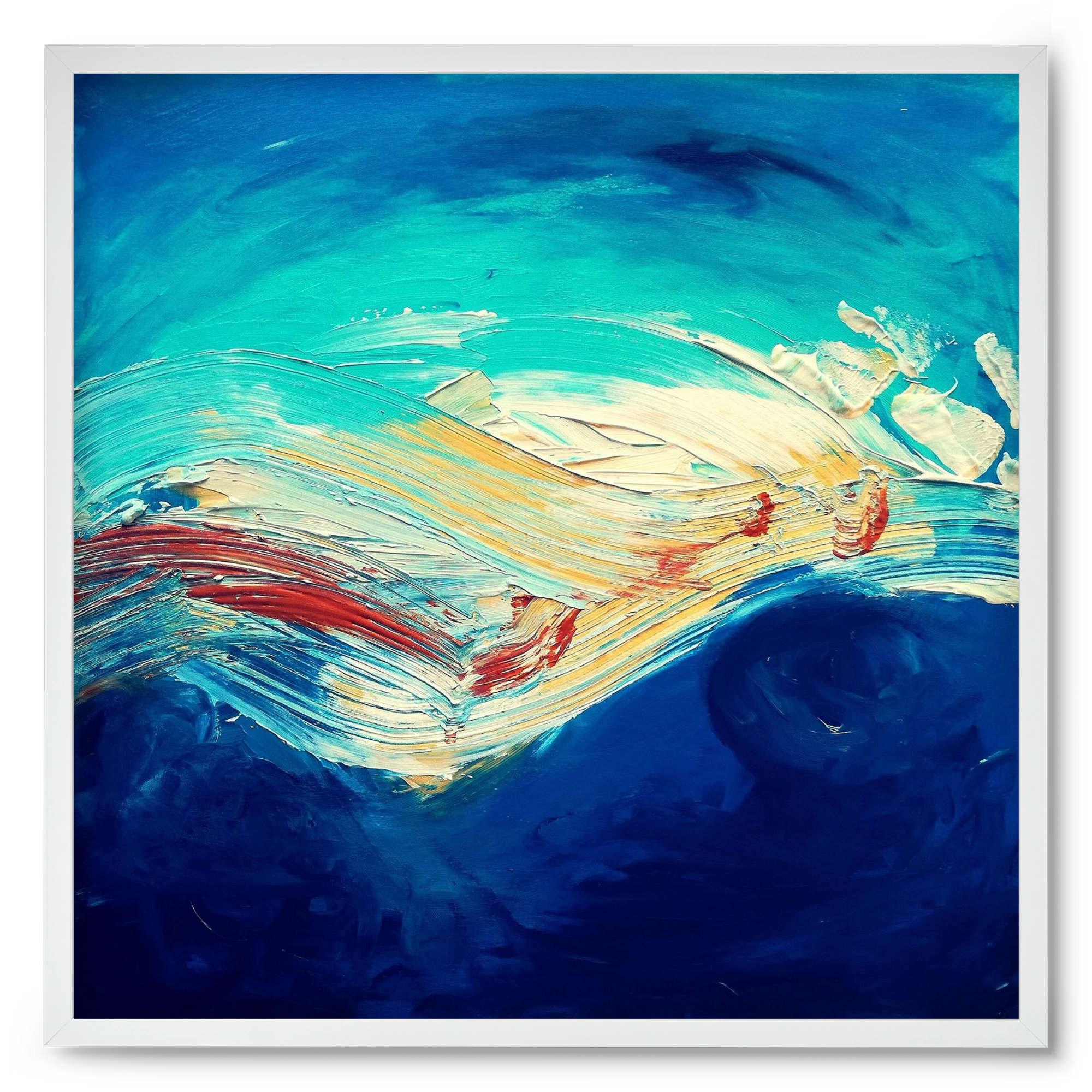 Turbulence, 50x50 cm (50x50 cm), Fehér keret