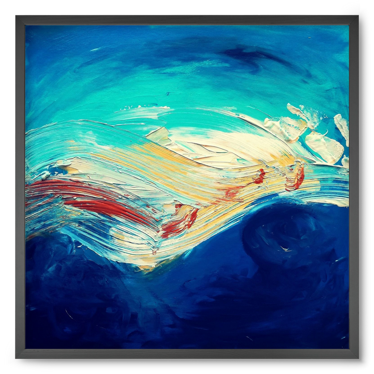 Turbulence, 50x50 cm (50x50 cm), Fekete keret