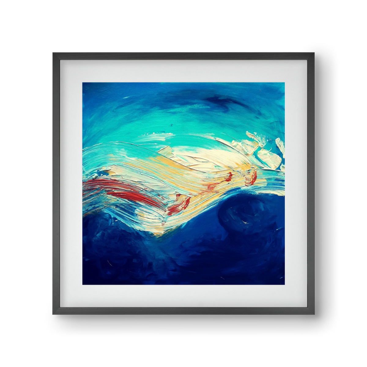 Turbulence, 30x30 cm (20x20 cm), Fekete keret, paszpartuval