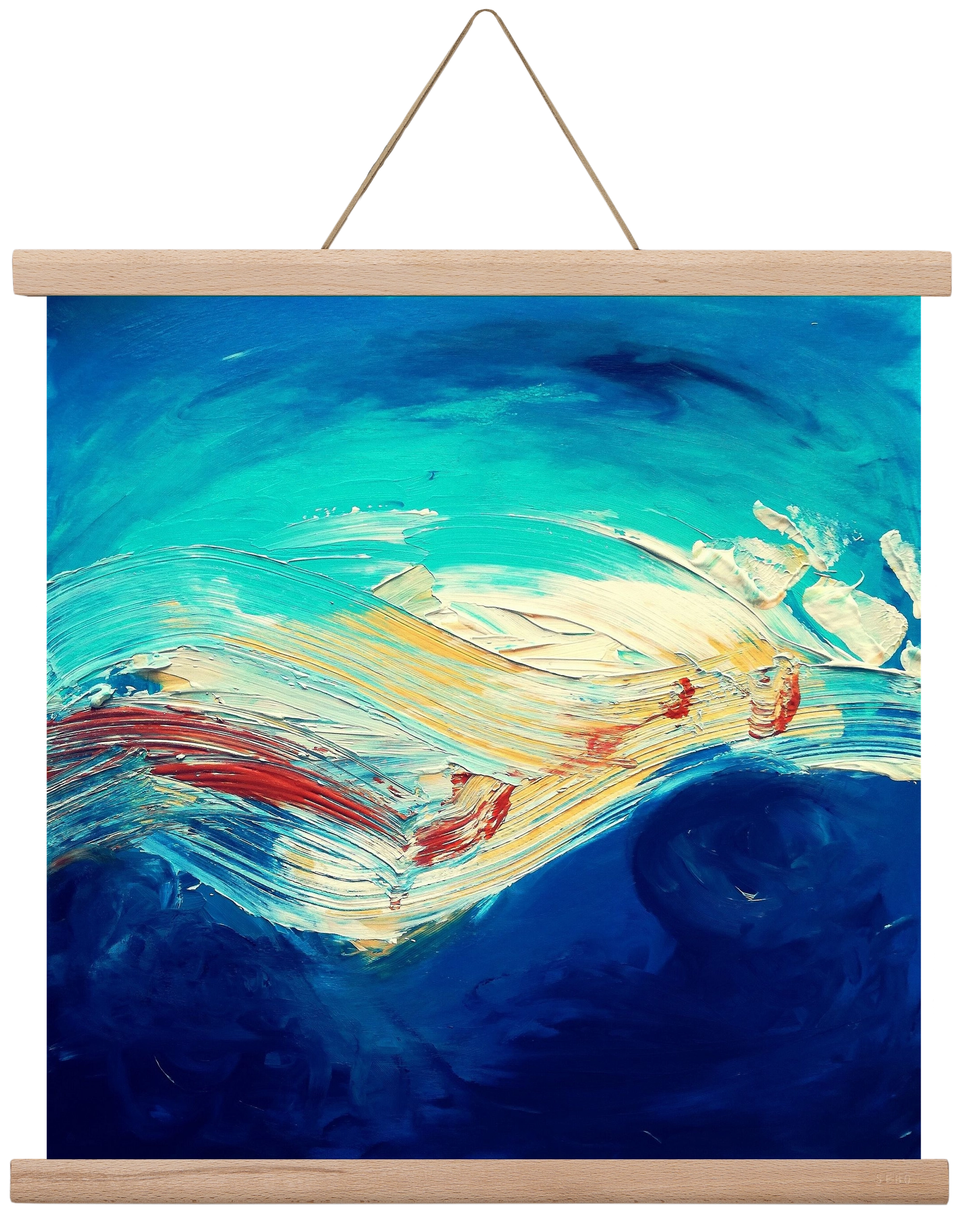 Turbulence, 40x40 cm (40x40 cm), Tölgy akasztó