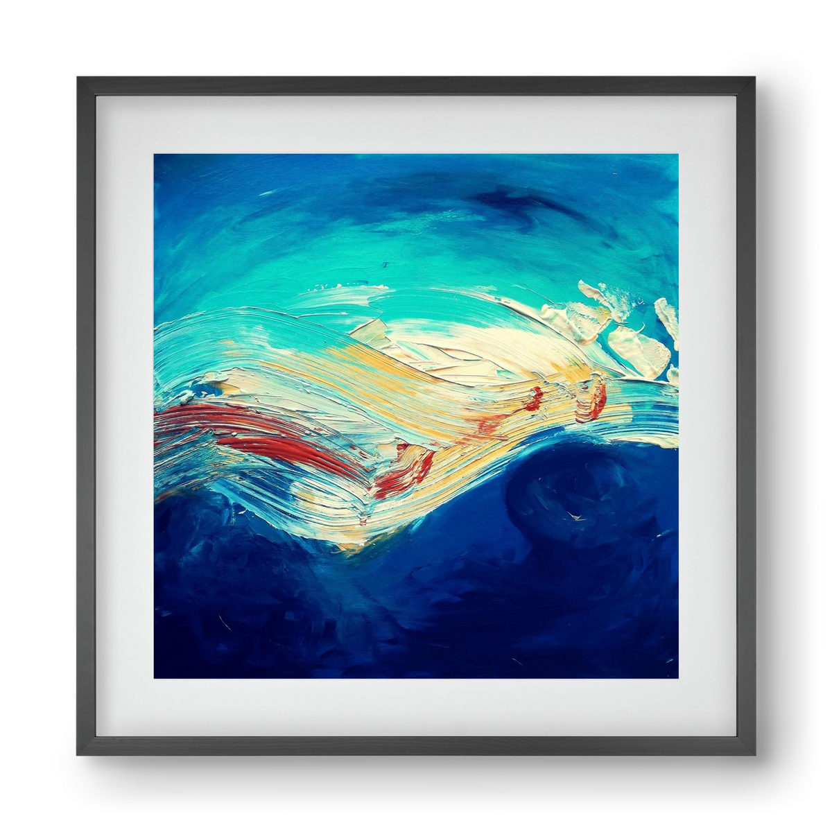 Turbulence, 40x40 cm (30x30 cm), Fekete keret, paszpartuval