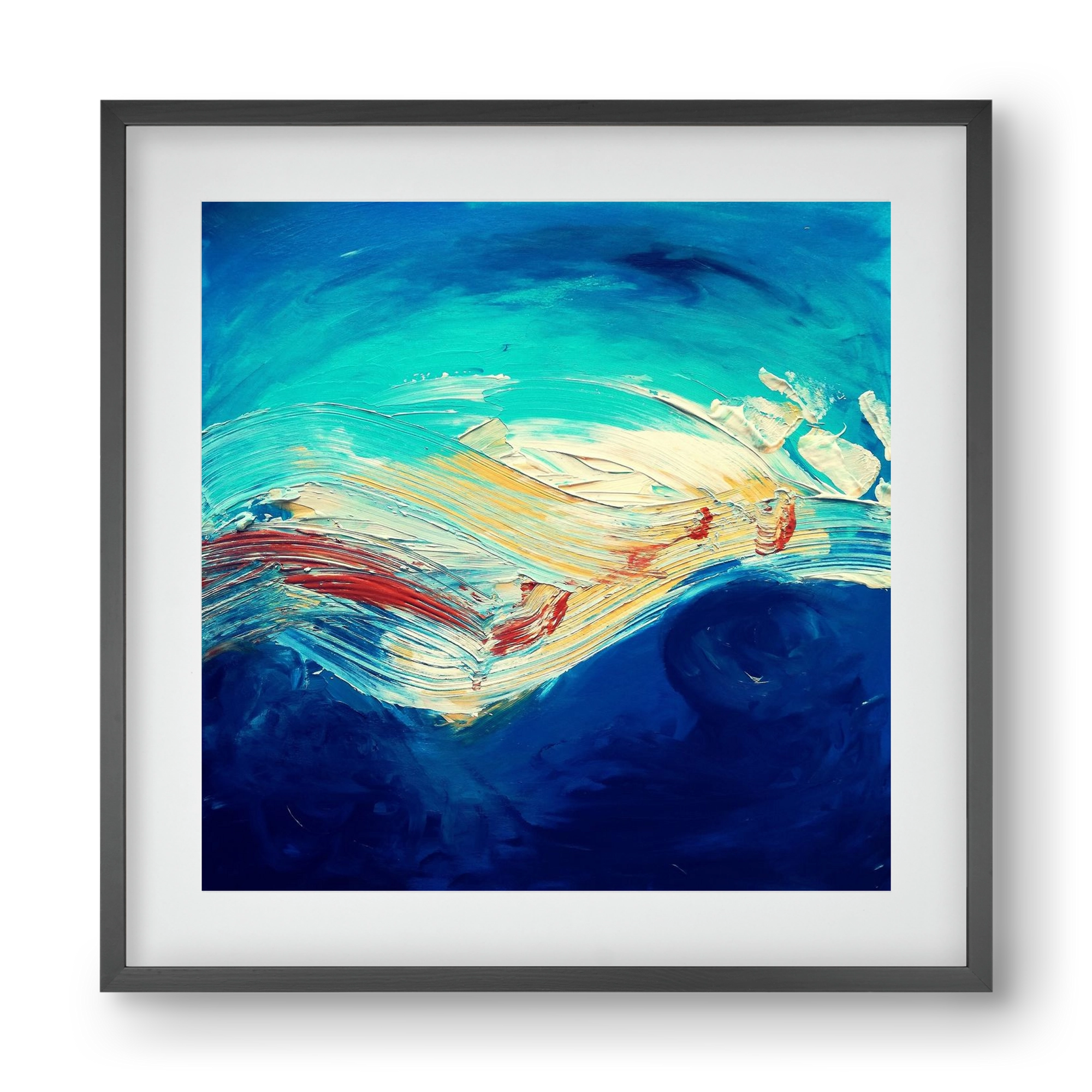 Turbulence, 40x40 cm (30x30 cm), Fekete keret, paszpartuval